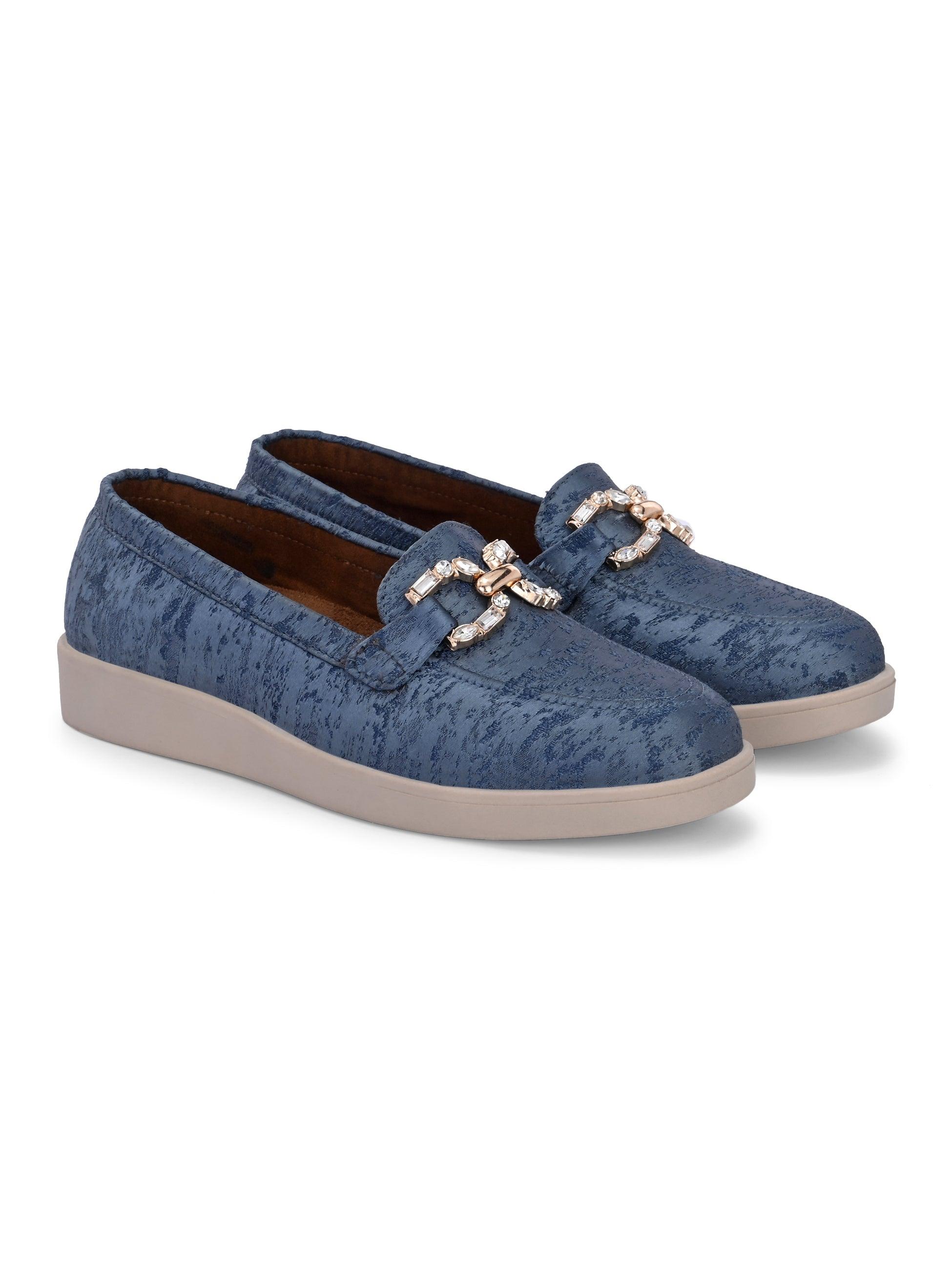 ladybossbyegoss Blue Diamond Casual Loafers by Lady Boss - view 4
