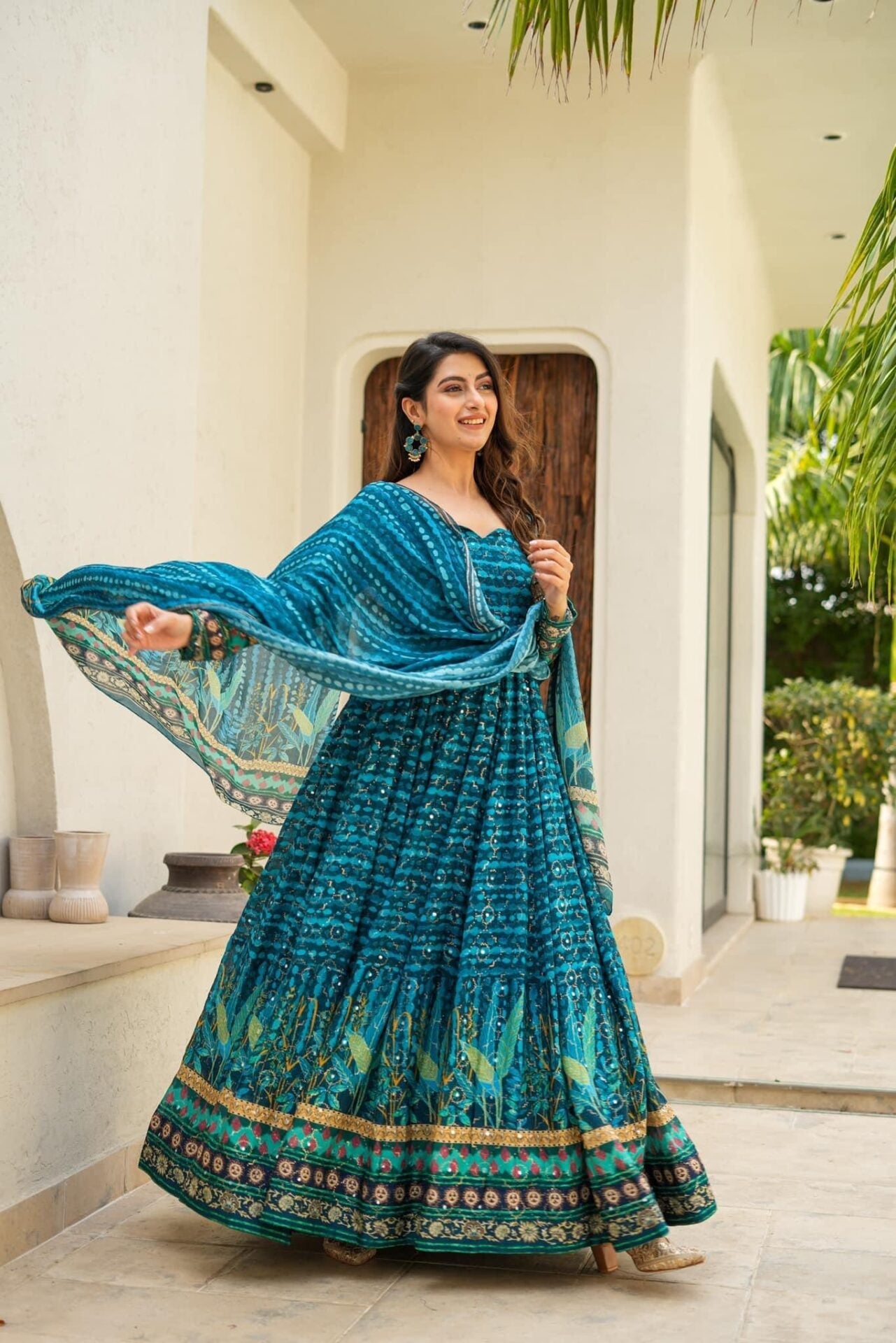 Idaho-o Whispering blue heavy maxi set
