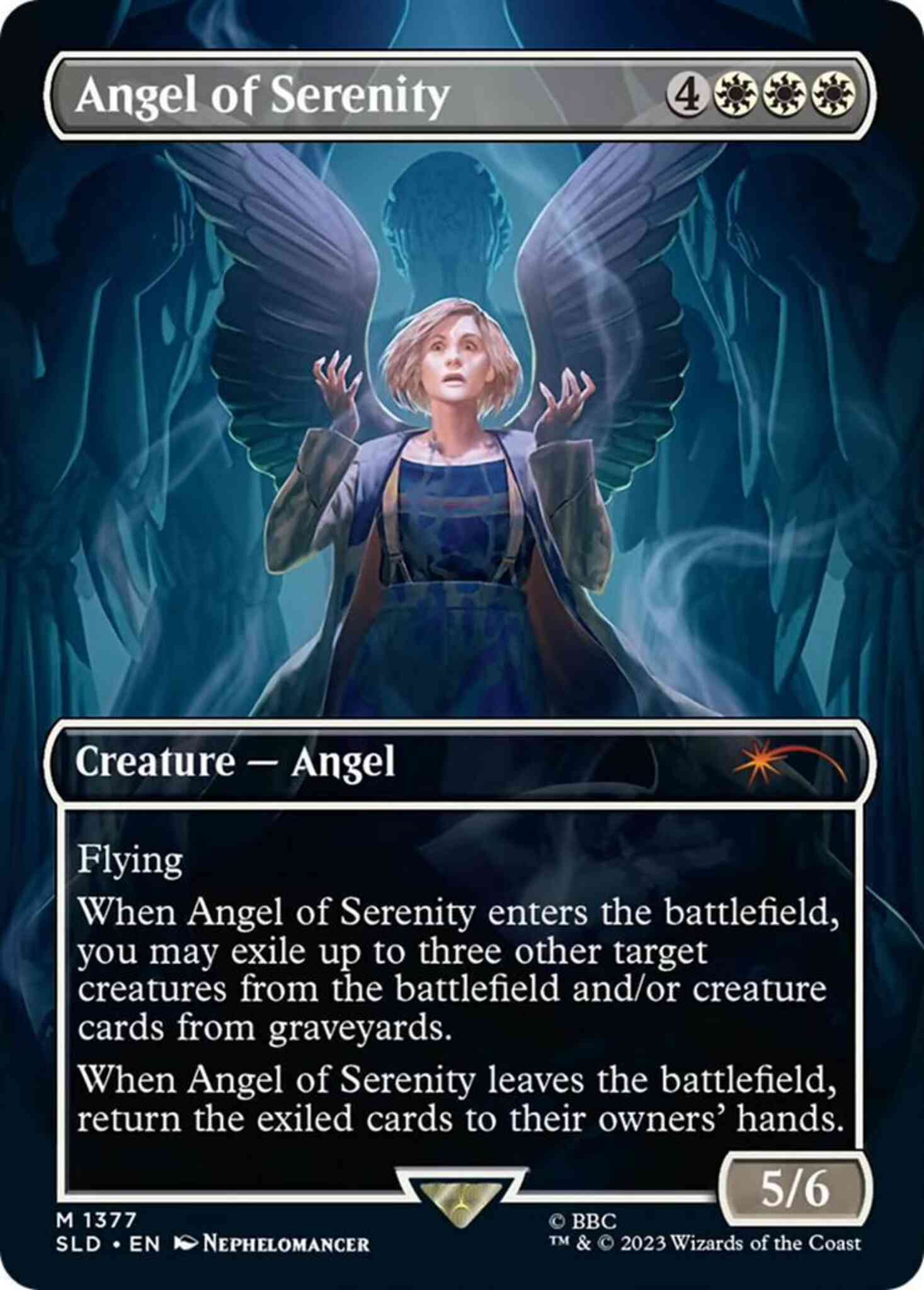 Magic Angel of Serenity [1377] [Borderless] [Doctor Who: Weeping Angels] [Secret Lair Drop] [Non-Foil]