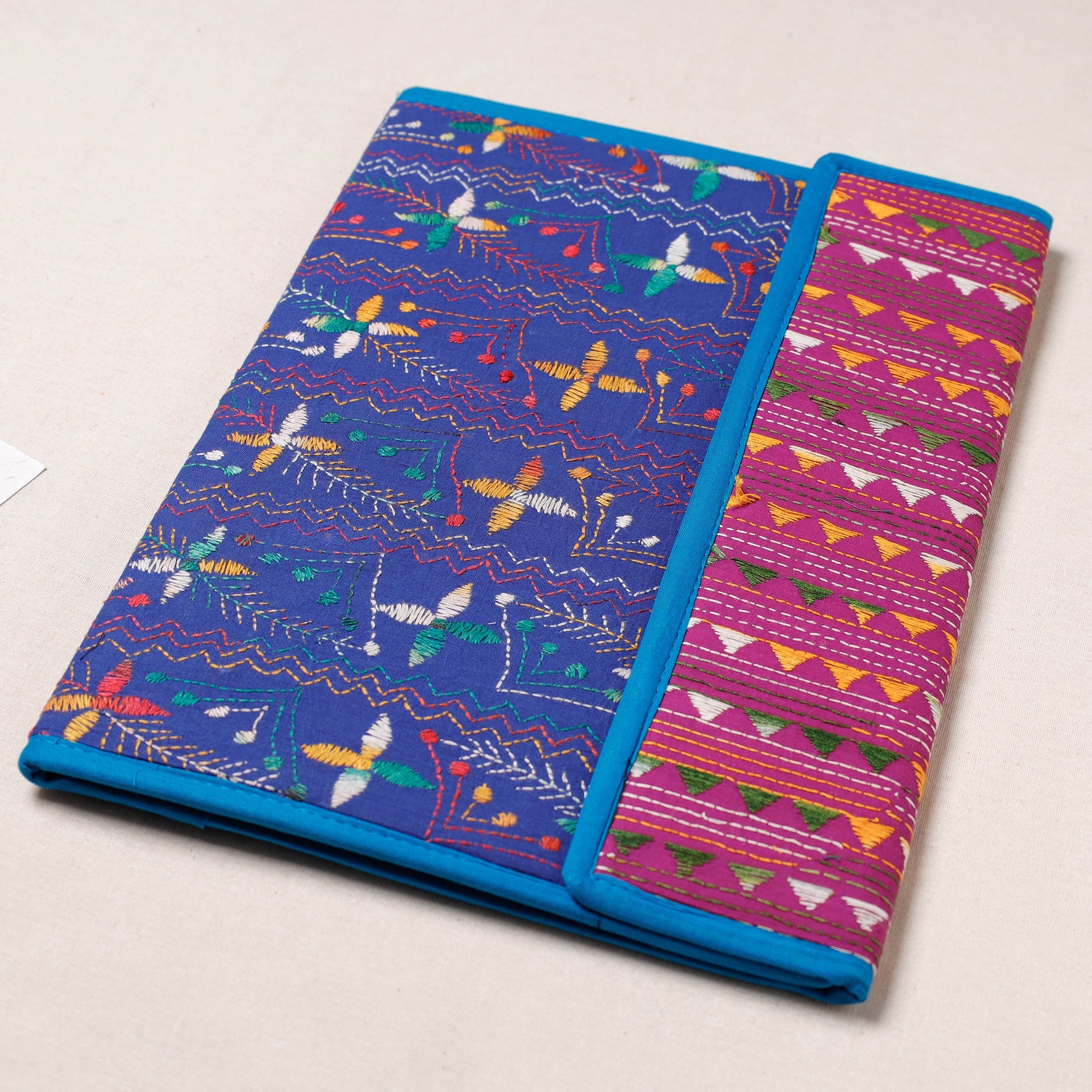 ASALKAAR Bengal Kantha Work Handcrafted File Folder - view 2
