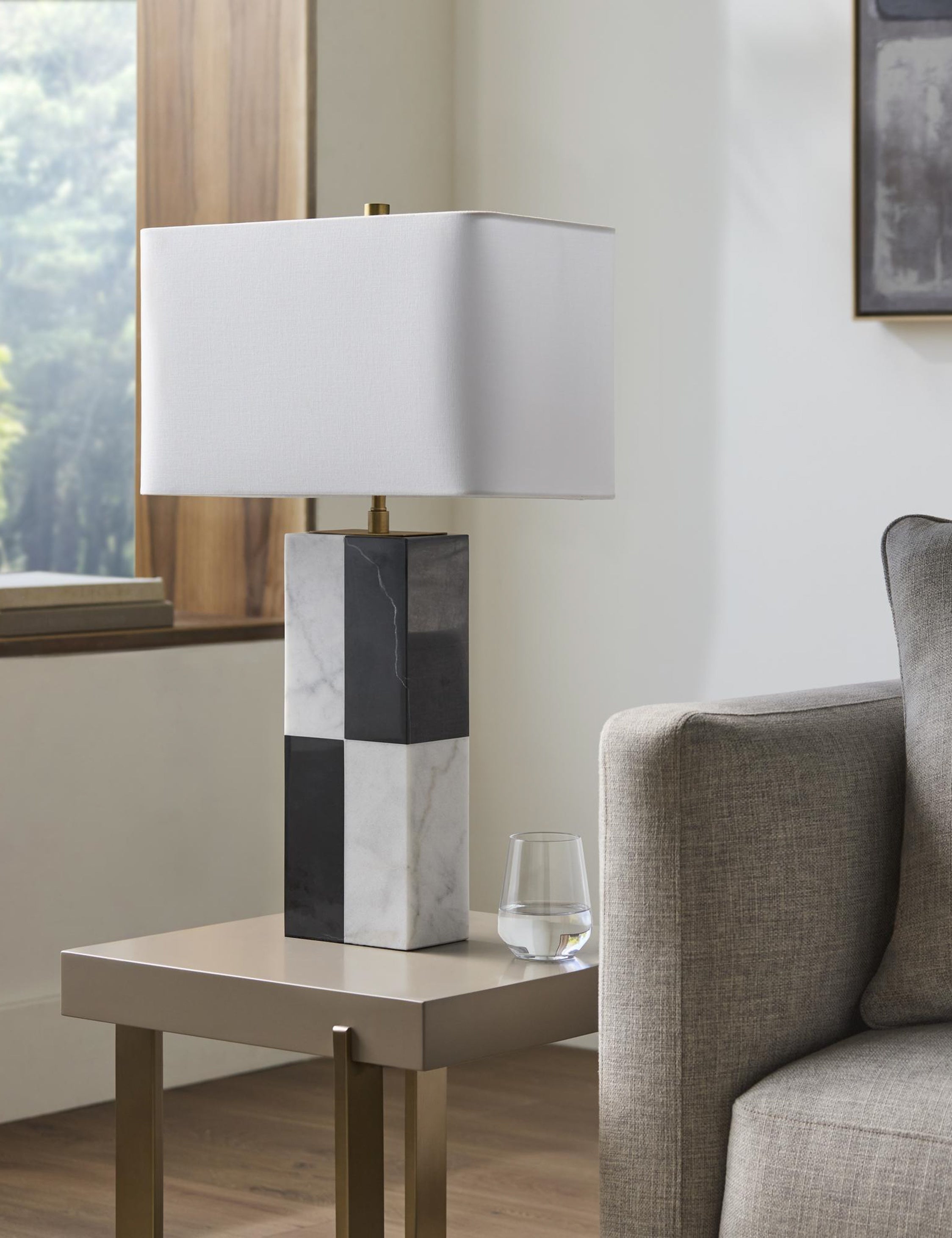 Lulu and Georgia Aleza Table Lamp – Black and White - view 2