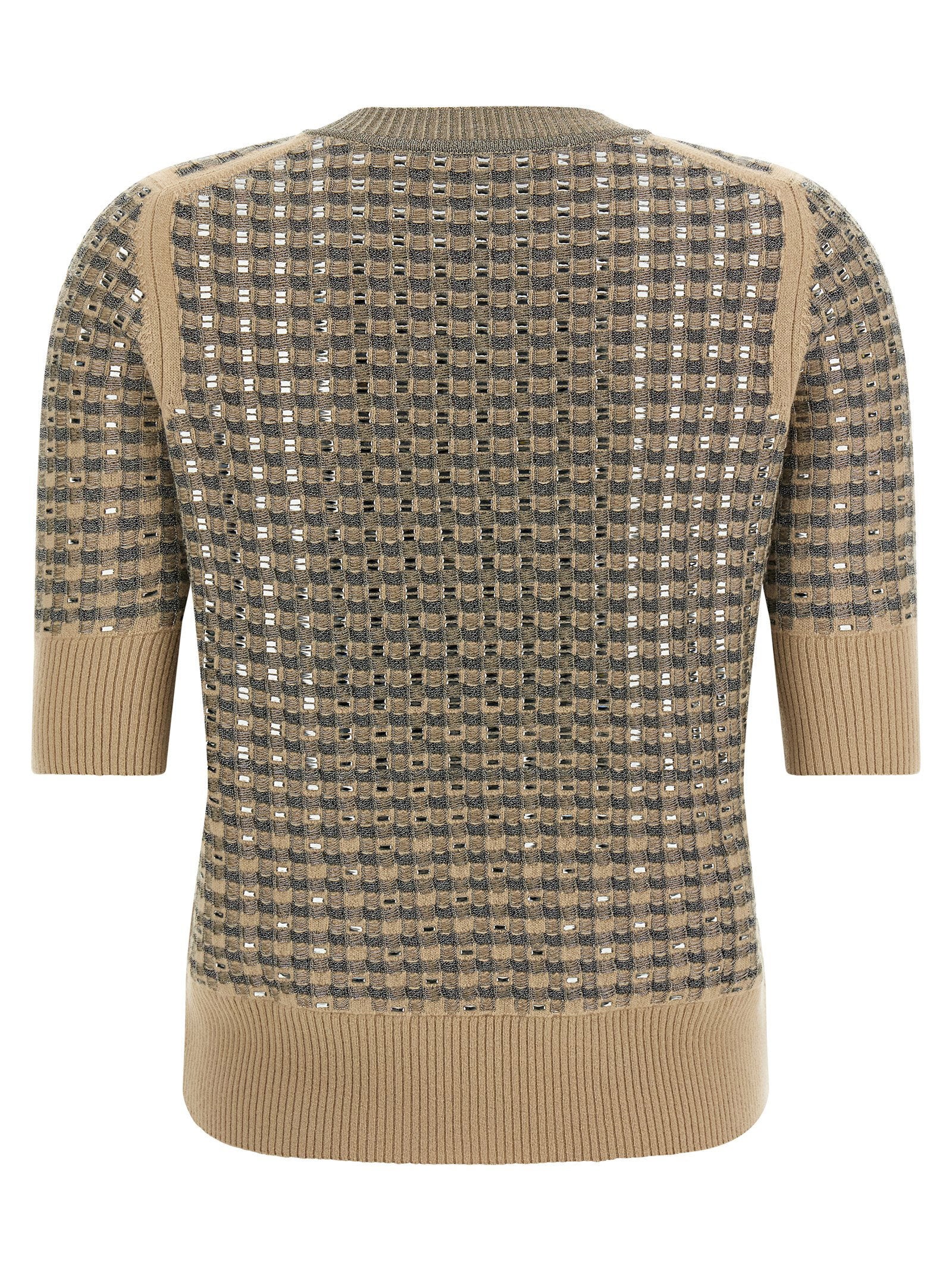 Ermanno Scervino Check Knit With Crystals - view 2