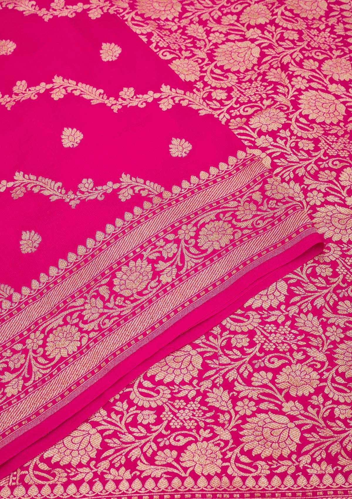 Koskii Rani Pink Zariwork Pure Silk Saree – Women's - view 2