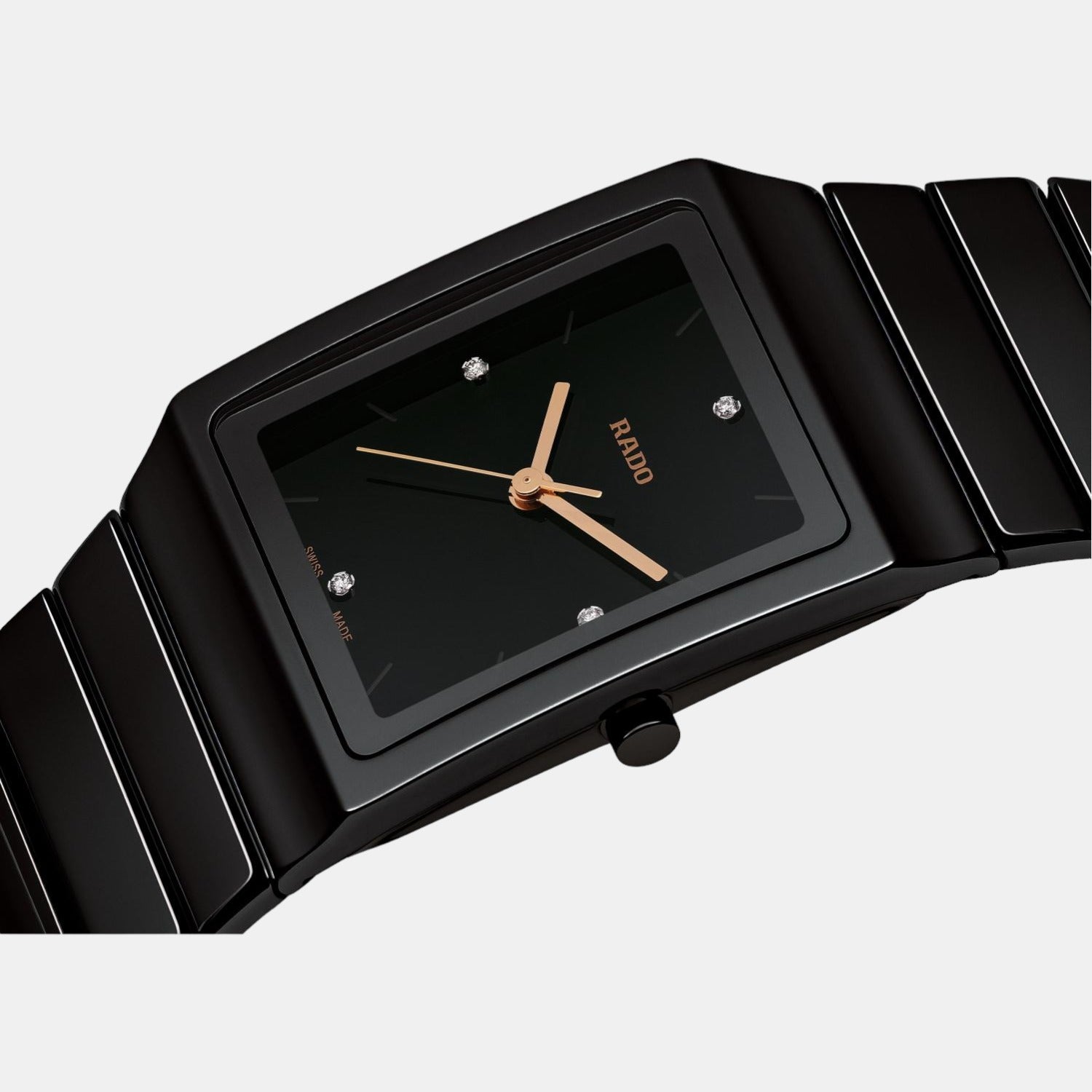 Rado Ceramica Men Quartz Black Dial Analog Stainless Steel Watch R21700722 - view 2