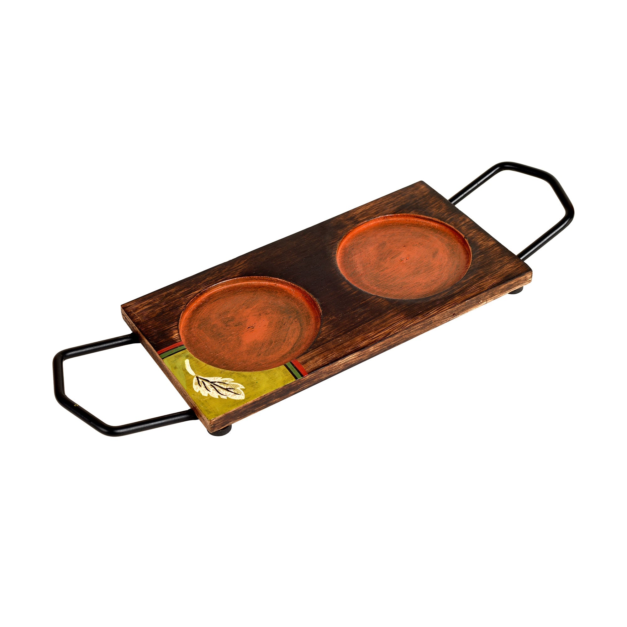 ART CREATIONS BY SUMAN SONTHALIA Brown - Hook-ed Snack Bowls So2 with rectangular Tray (small) (13.5x4.5x4.5) - view 3