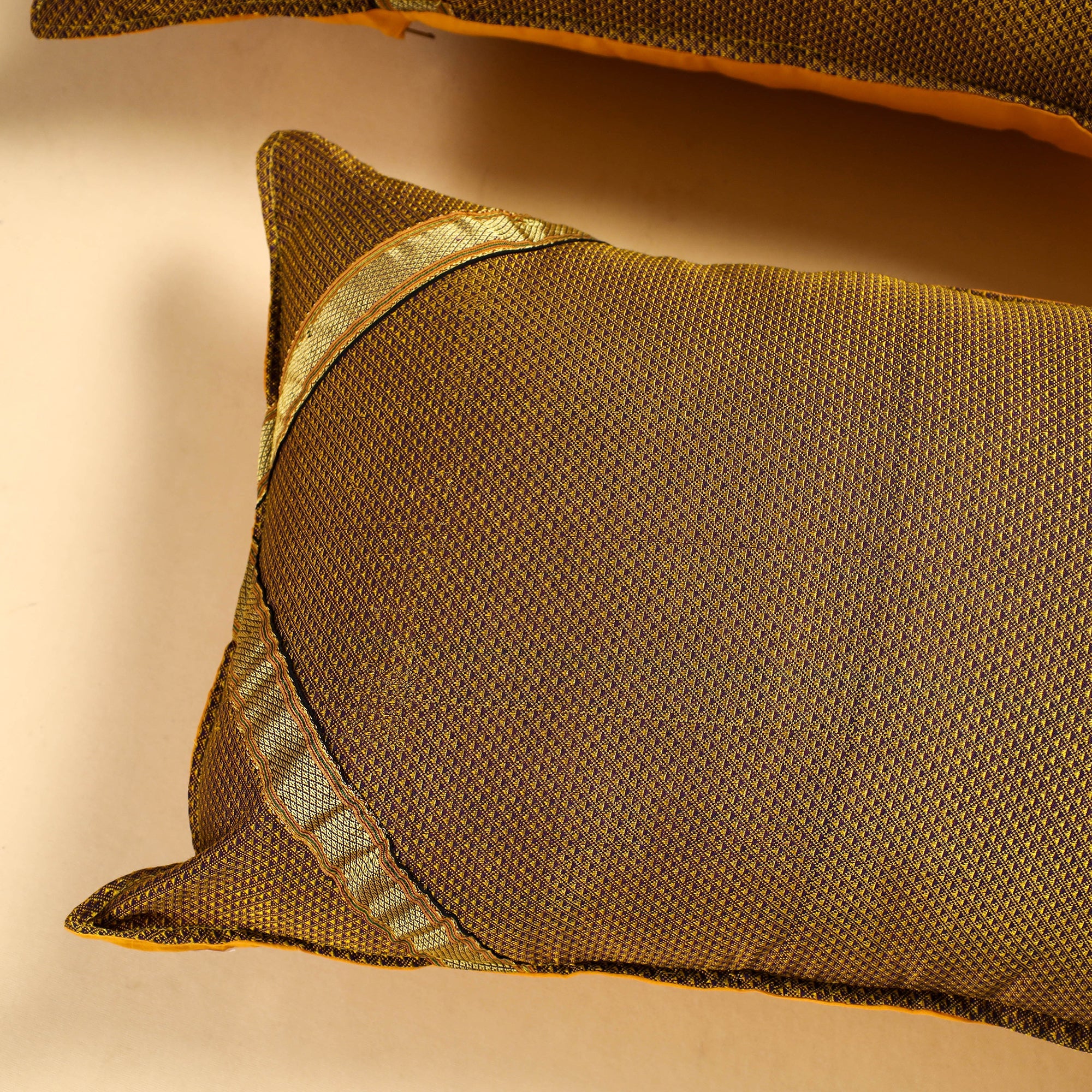 NOORI BAZAR Brown - Khun Weave Cotton Pillow Covers (Set of 2) - view 3