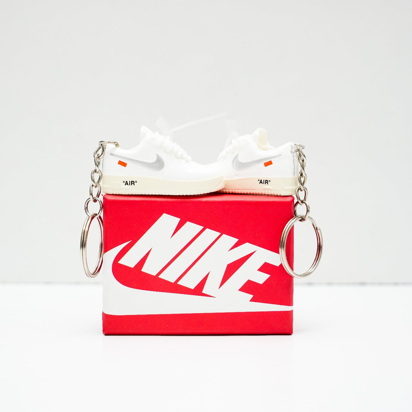 Kicks Machine 3D Sneaker Keychain With Box - Air Force 1 OffWhite White