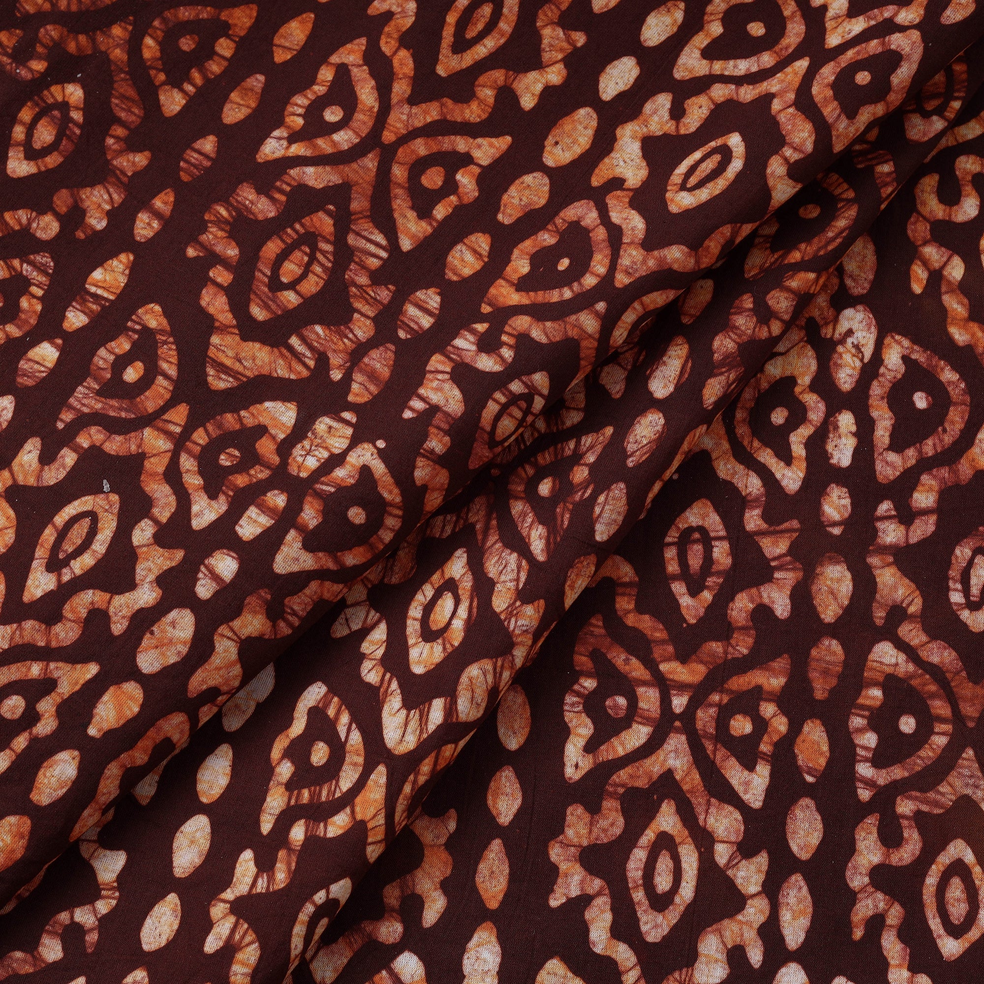 BATIK BY MD. SHARIFF Brown - Hand Printed Cotton Batik Fabric - view 2
