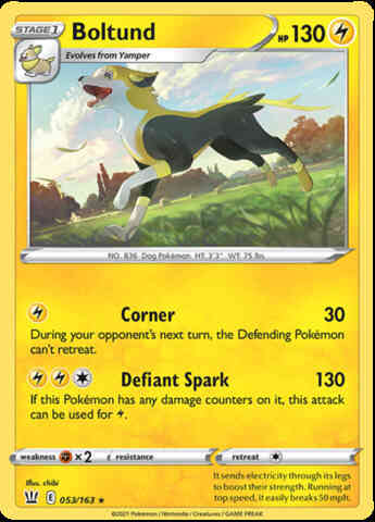 Rare swsh5-053 non-holo – Pokémon Boltund - 053/163 - Rare [swsh5-053] [Non-Holo]