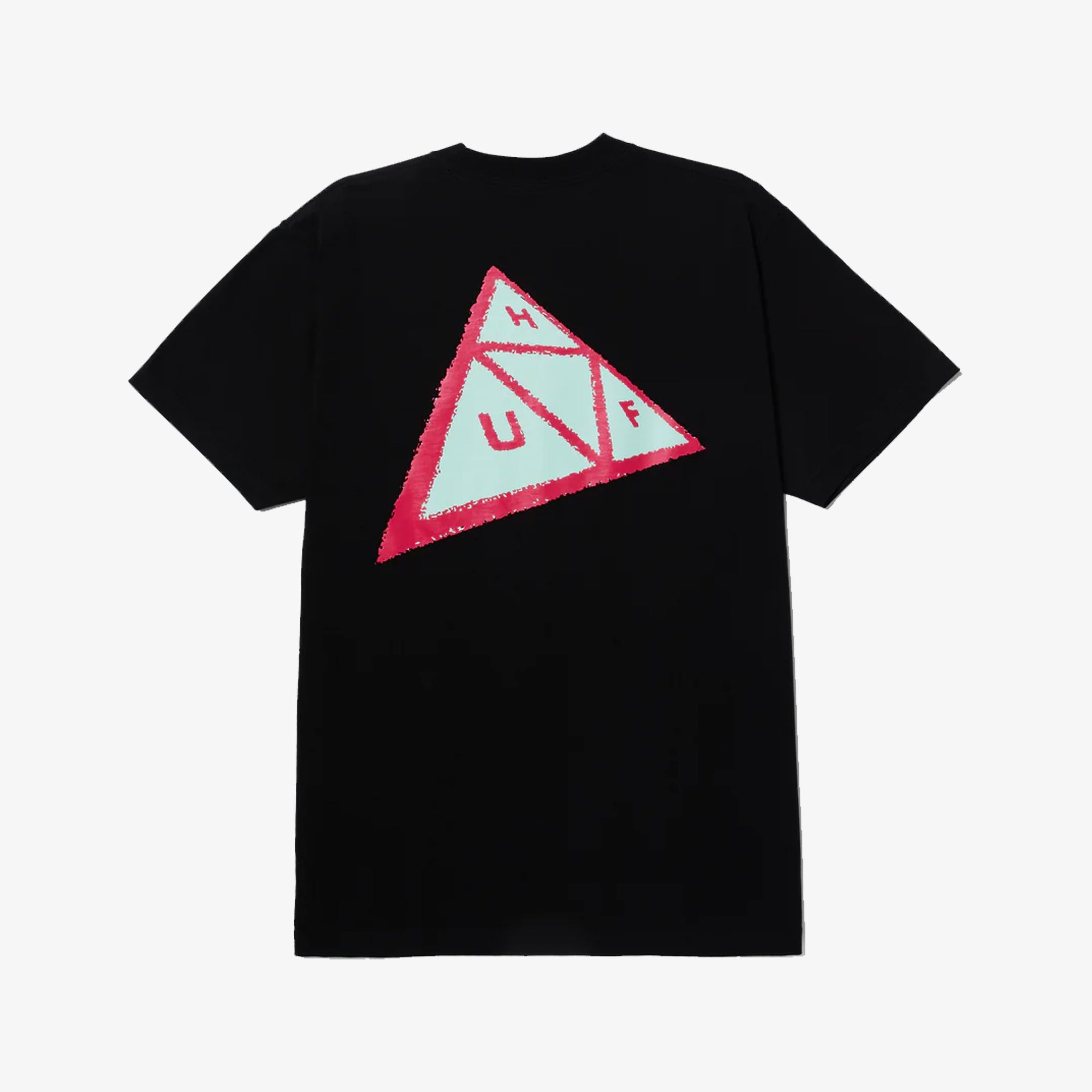 Huf | Skewed Triple Triangle T-shirt { Black - view 2
