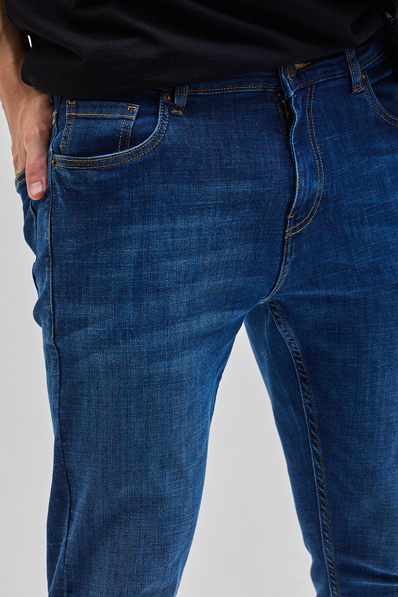 SNITCH Navy Skinny Fit Jeans - view 4