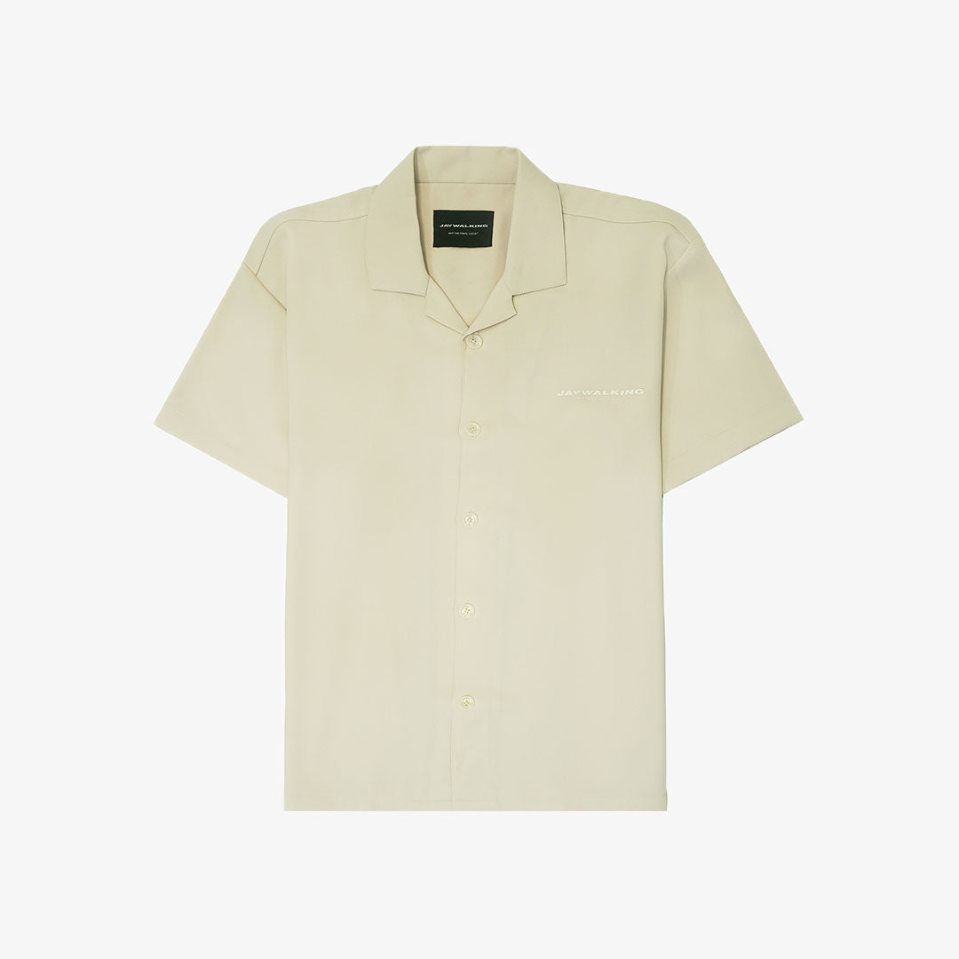 Jaywalking | Beige Linen Shirt { Beige