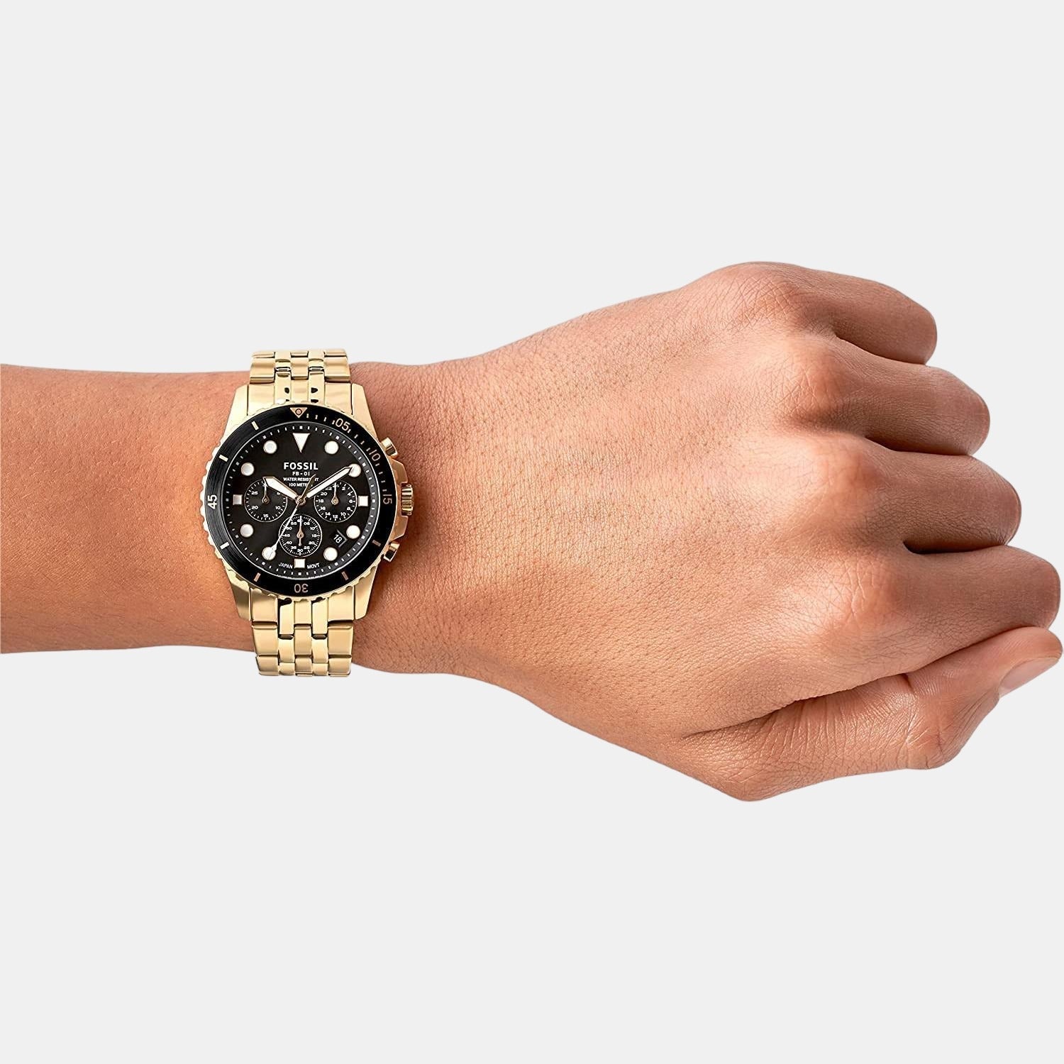Fossil Fb-01 Men Quartz Black Dial Chronograph Stainless Steel Watch FS5836 - view 4