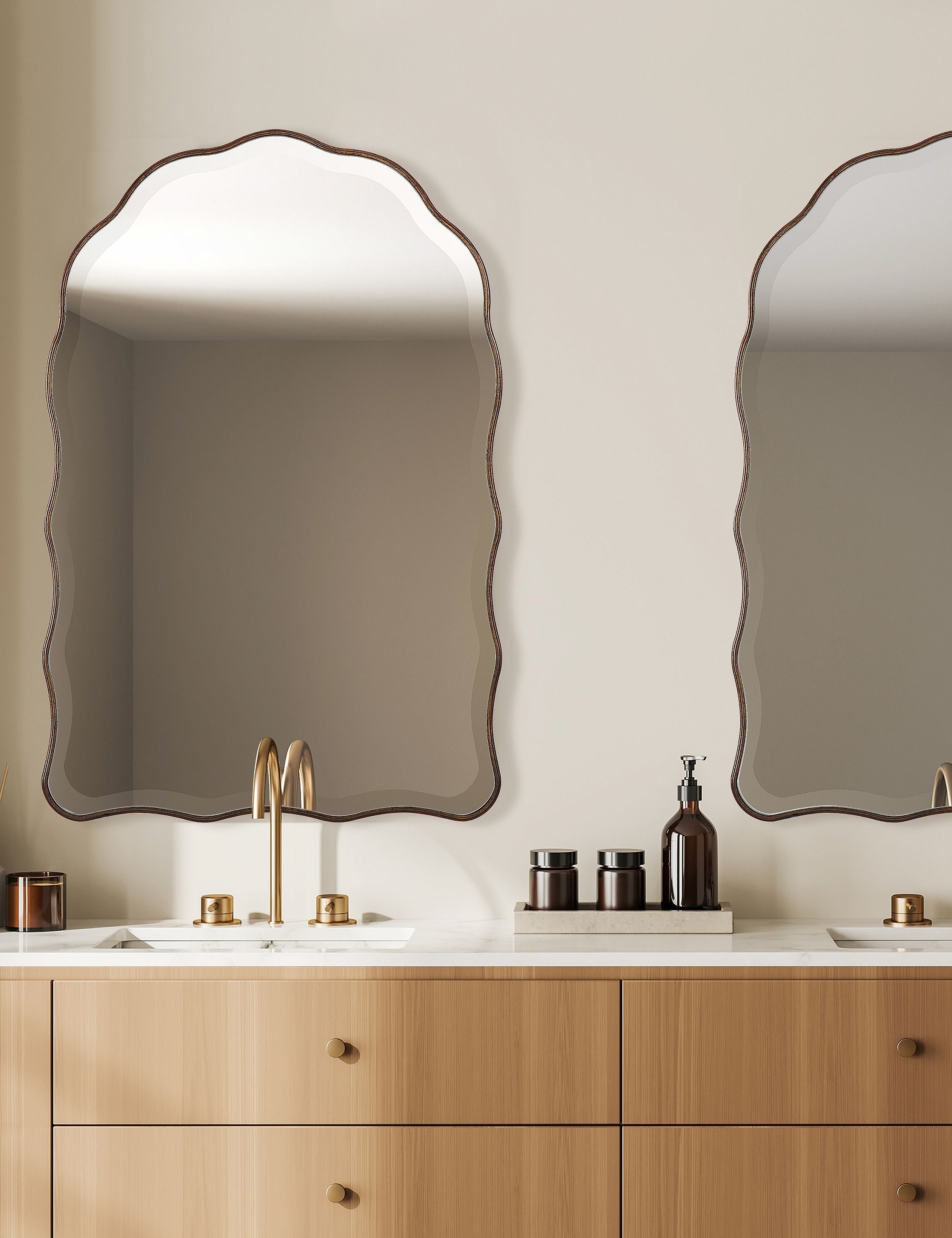 Lulu and Georgia Gannet Mirror – Brass - view 2