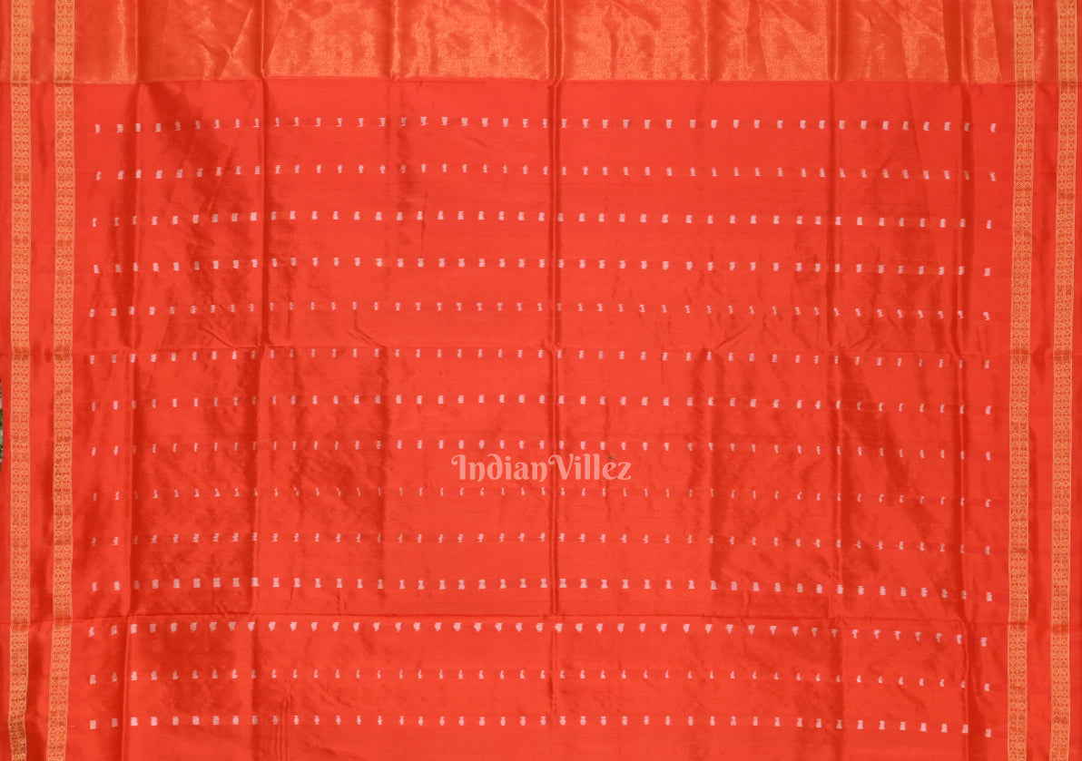 IndianVillèz Dark Black Buti Design Bomkai Sambalpuri Silk saree - view 4