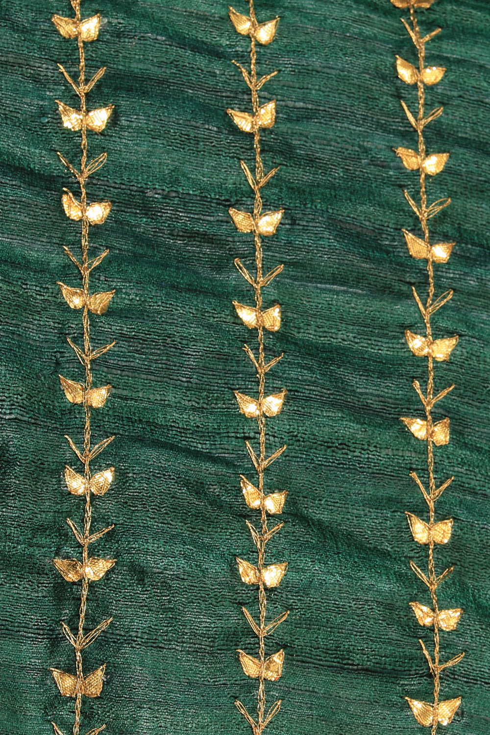 Kalanjali Gota Patti Work Bottle Green Dupatta - view 2