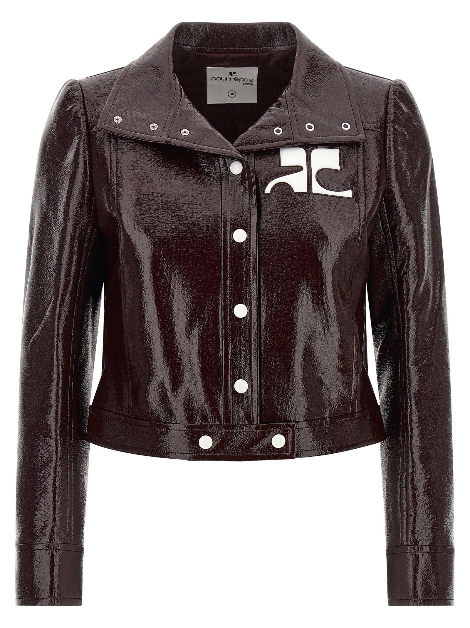 Courreges Reedition Vinyl Jacket – 88% co, 10% pu, 2% ea