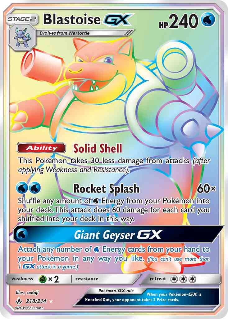 Rare secret sm10-218 – Pokémon Blastoise-GX - 218/214 - Rare Secret [sm10-218] [Secret]