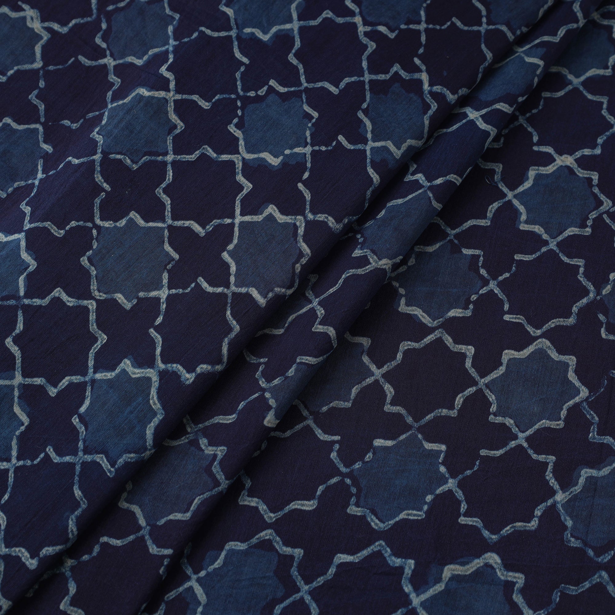HAVELI CHRONICLES Natural Dyed Chanderi Silk Akola Print Fabric 02 - view 2