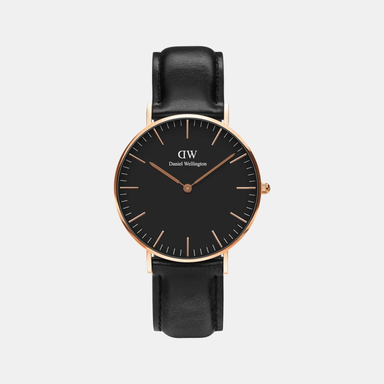 Daniel Wellington Classic Unisex Quartz Black Dial Analog Leather Watch DW00100139K
