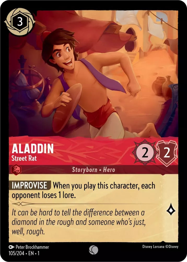 204 the first – Lorcana Aladdin - Street Rat - 105/204 [The First Chapter] [Non-Foil]