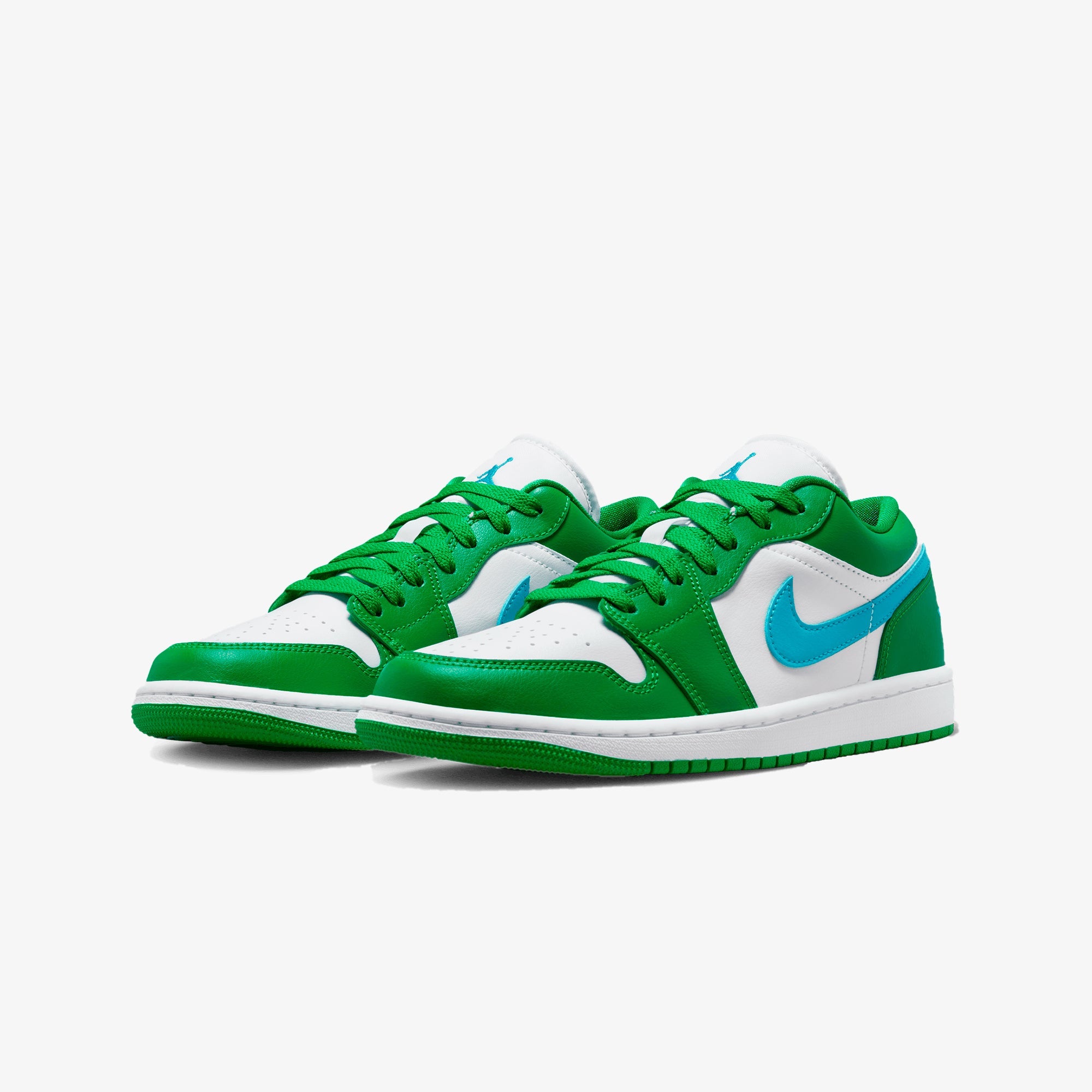 Jordan | AIR JORDAN 1 LOW { LUCKY GREEN/AQUATONE-WHITE