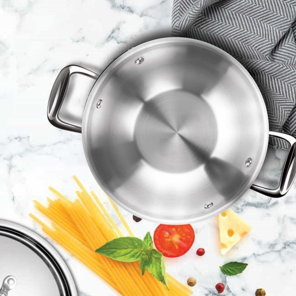 Triply Stainless Steel Kadhai with Lid (Milton Procook) - view 3