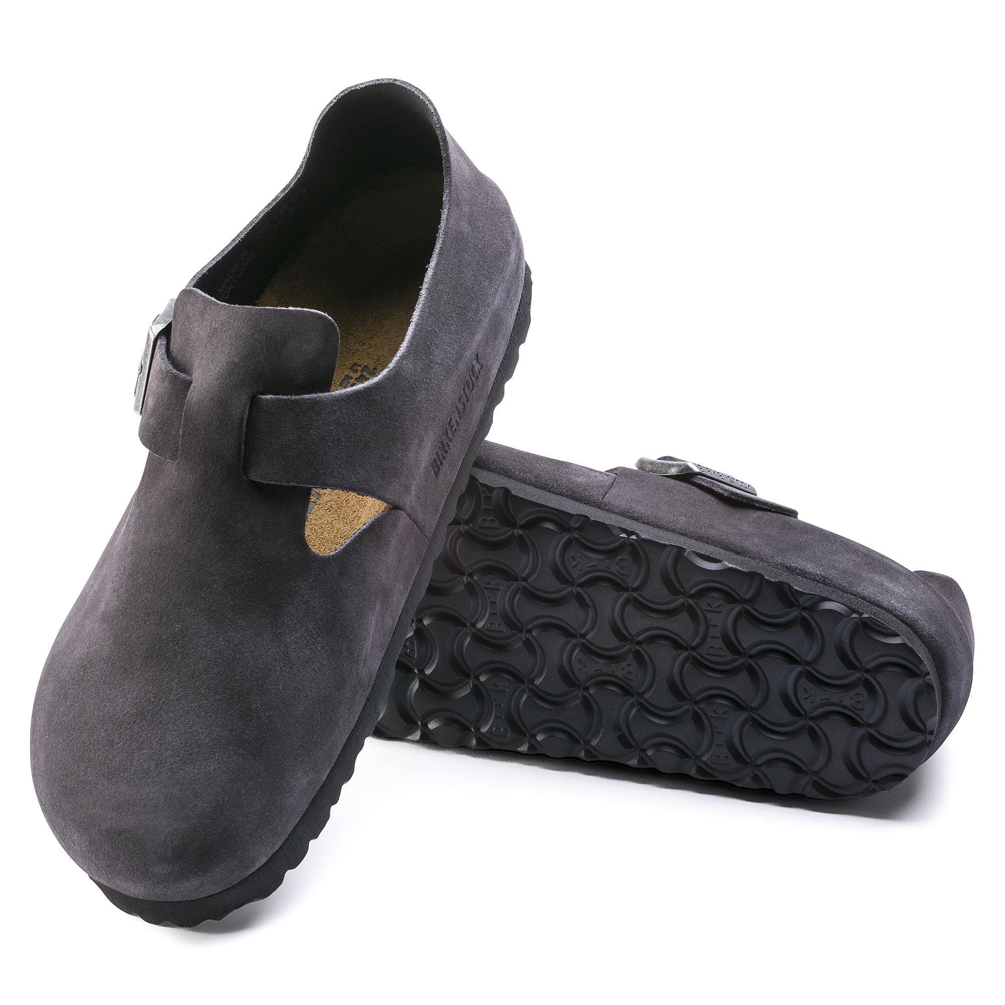 Birkenstock London Suede Leather – Gray Gray/Gunmetal