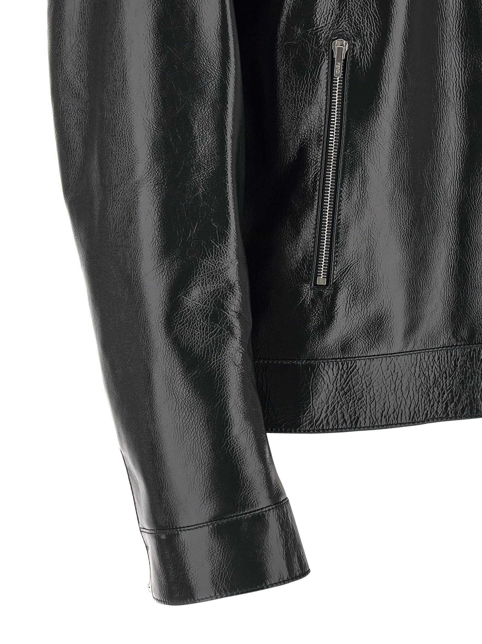 Fendi Lacquered Leather Blouson - view 5