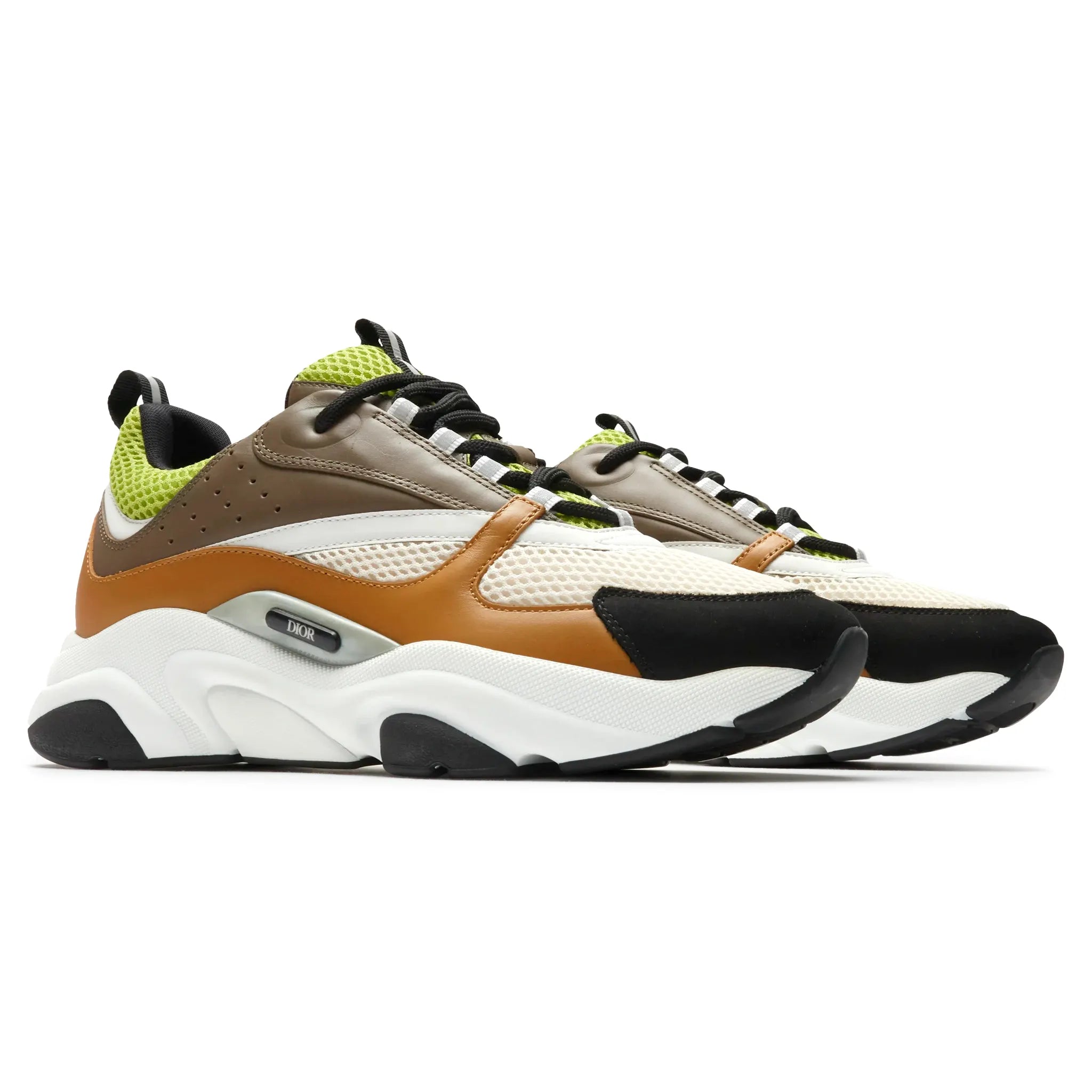 Dior B22 Brown Lime Green Trainer - view 2