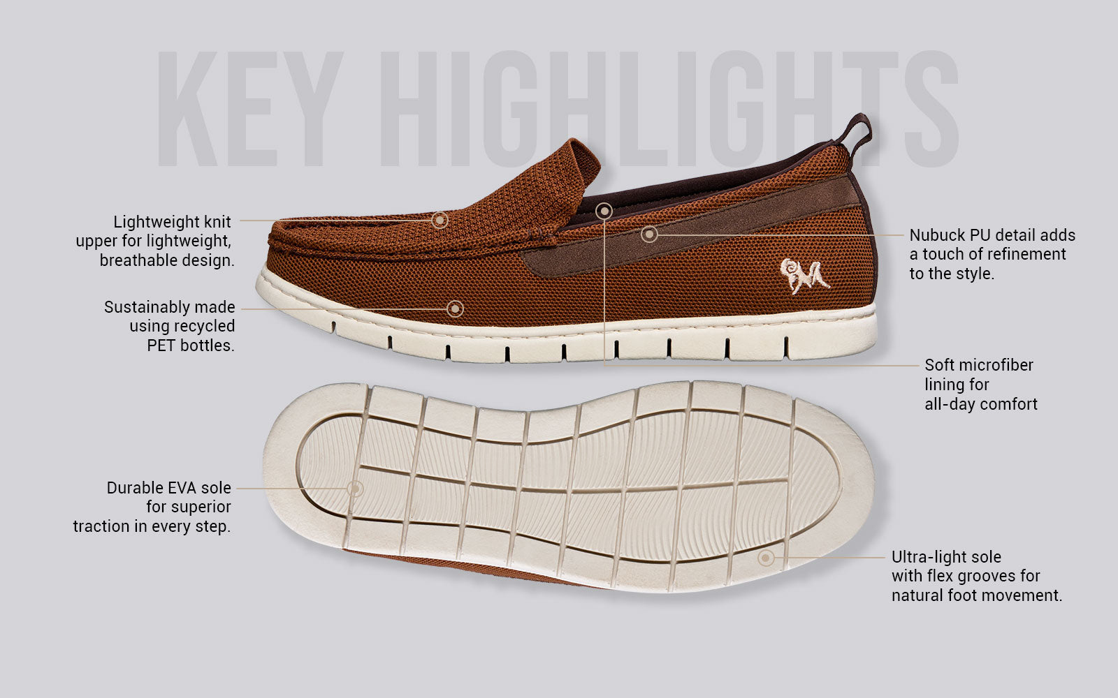Neeman's Flex Knit Loafers : Tan - view 5