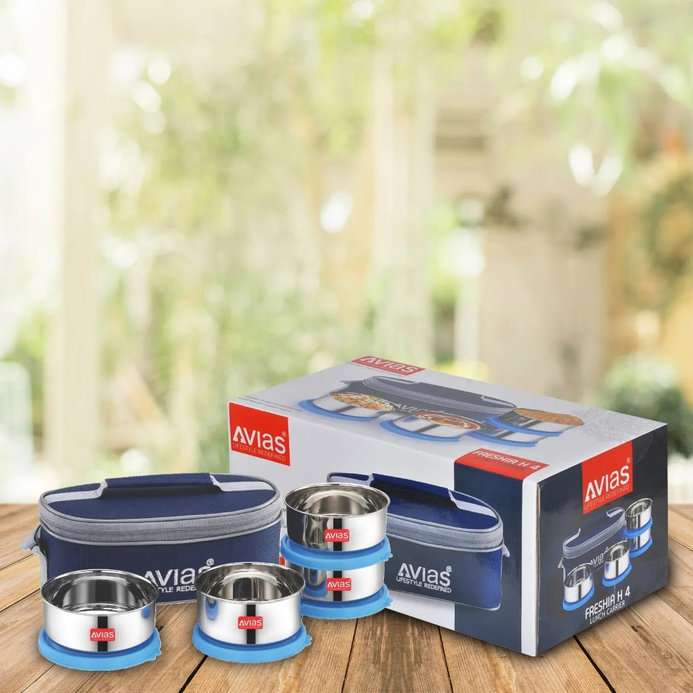 AVIAS Freshia Stainless Steel Tiffin Box with jacket (Horizontal) | Food Grade | Light Weight - view 9