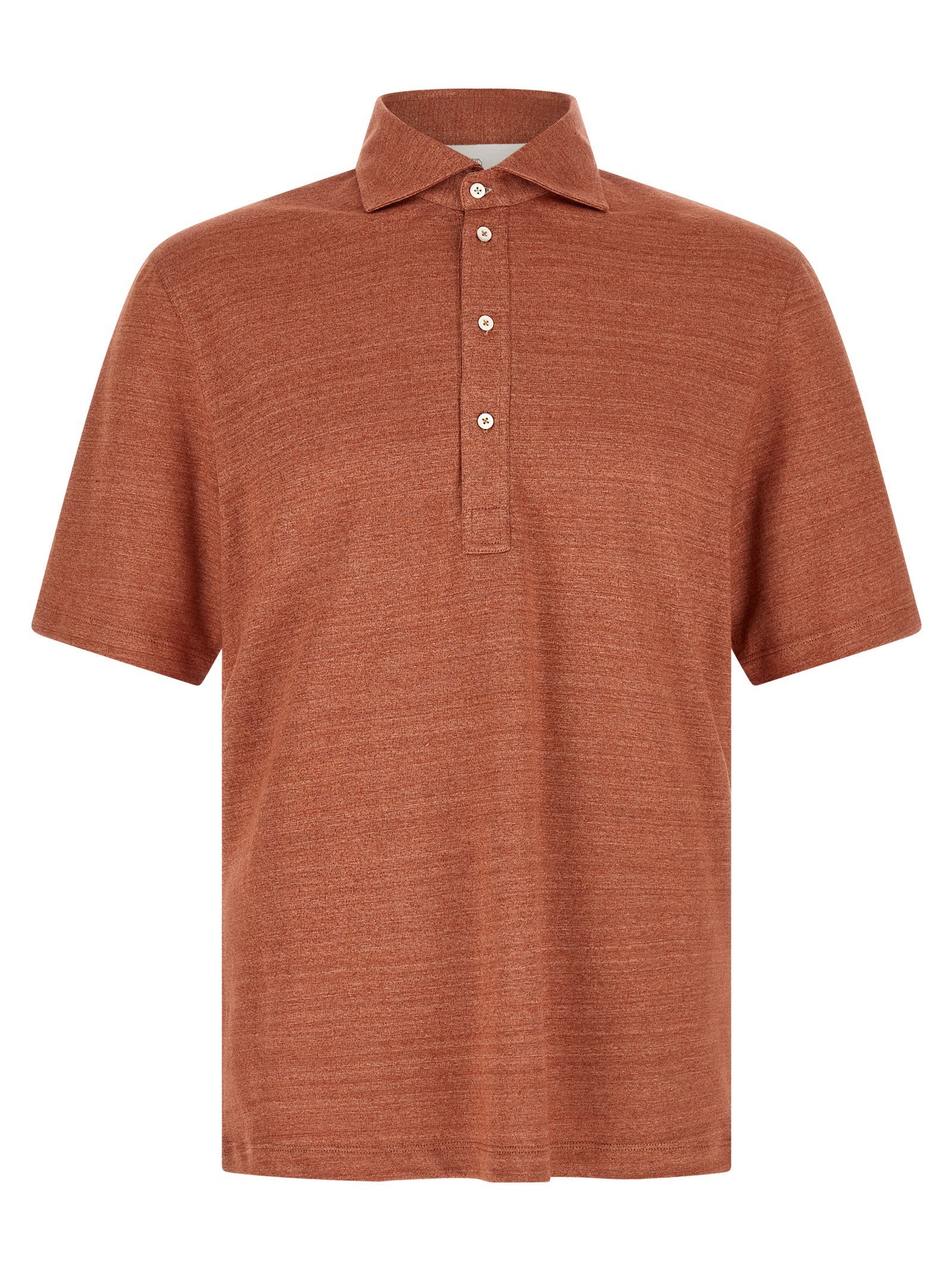 Brunello Cucinelli Polo Jersey Mélange – 74% linen, 26% cotton