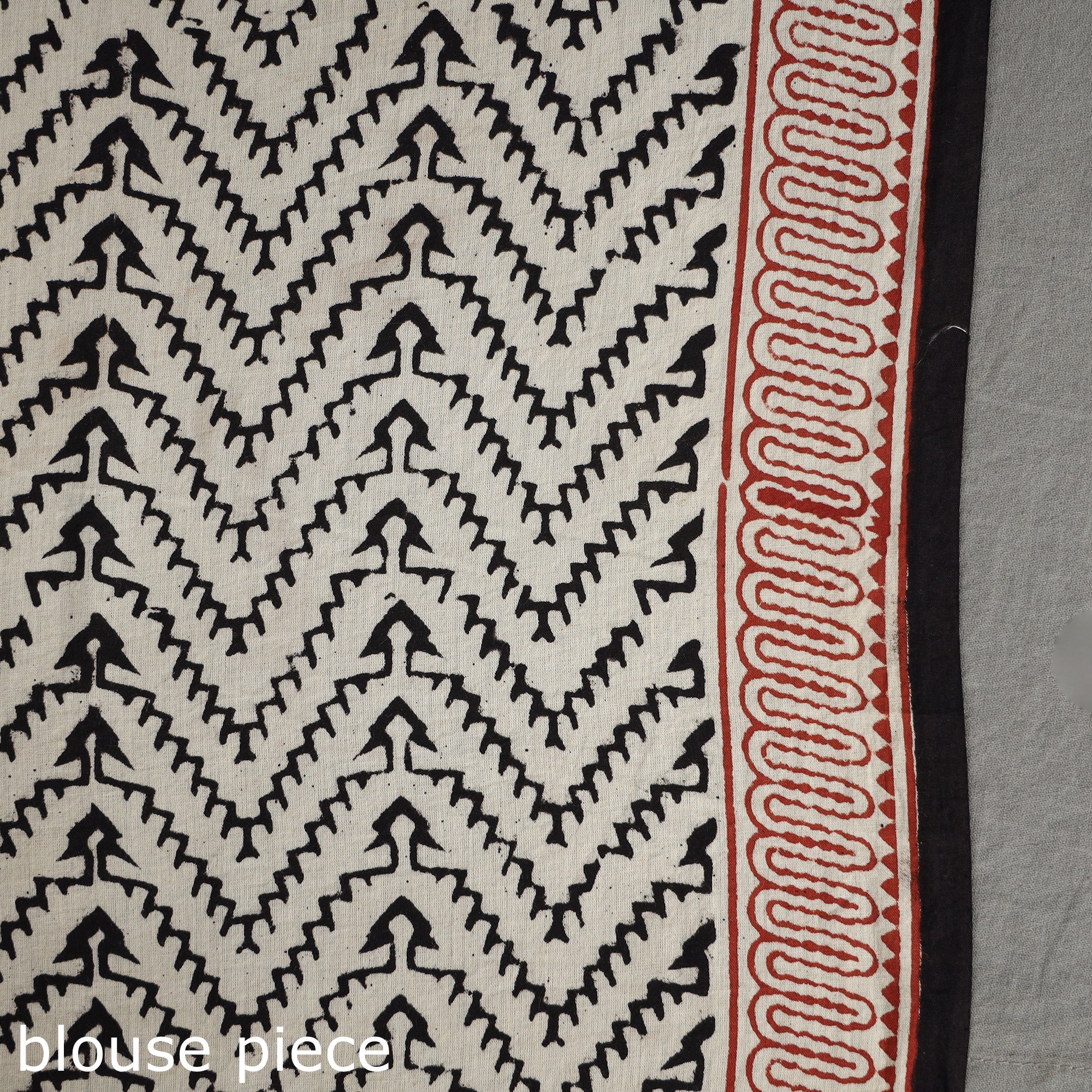 HAVELI CHRONICLES Brown - Bagru Hand Block Printed Mul Cotton Natural Dyed Saree 12 - view 7