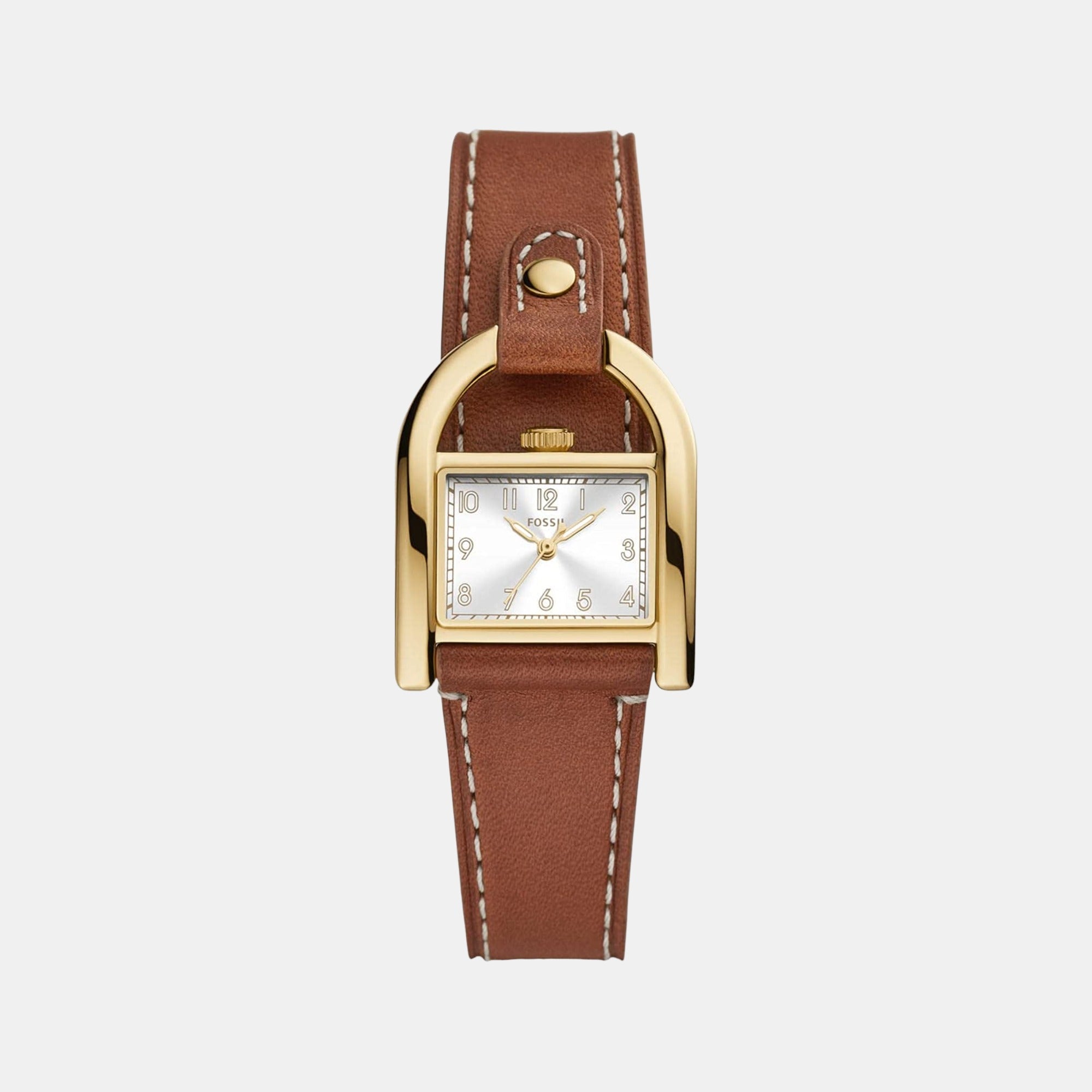 Fossil Harwell Women Quartz White Dial Analog Leather Watch ES5264