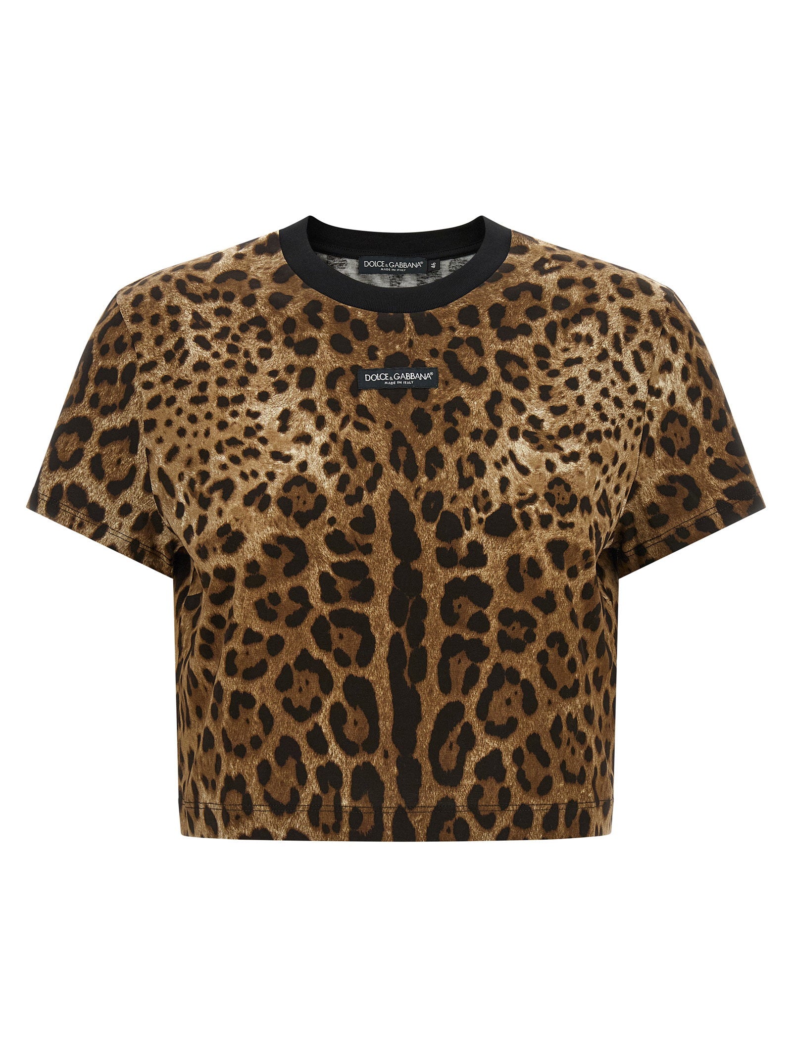 Dolce & Gabbana Leo Cropped T-shirt – 100% cotton