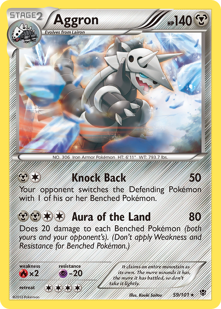 Rare bw10-59 non-holo – Pokémon Aggron - 59/101 - Rare [bw10-59] [Non-Holo] - Aggron - 59/101 - Rare