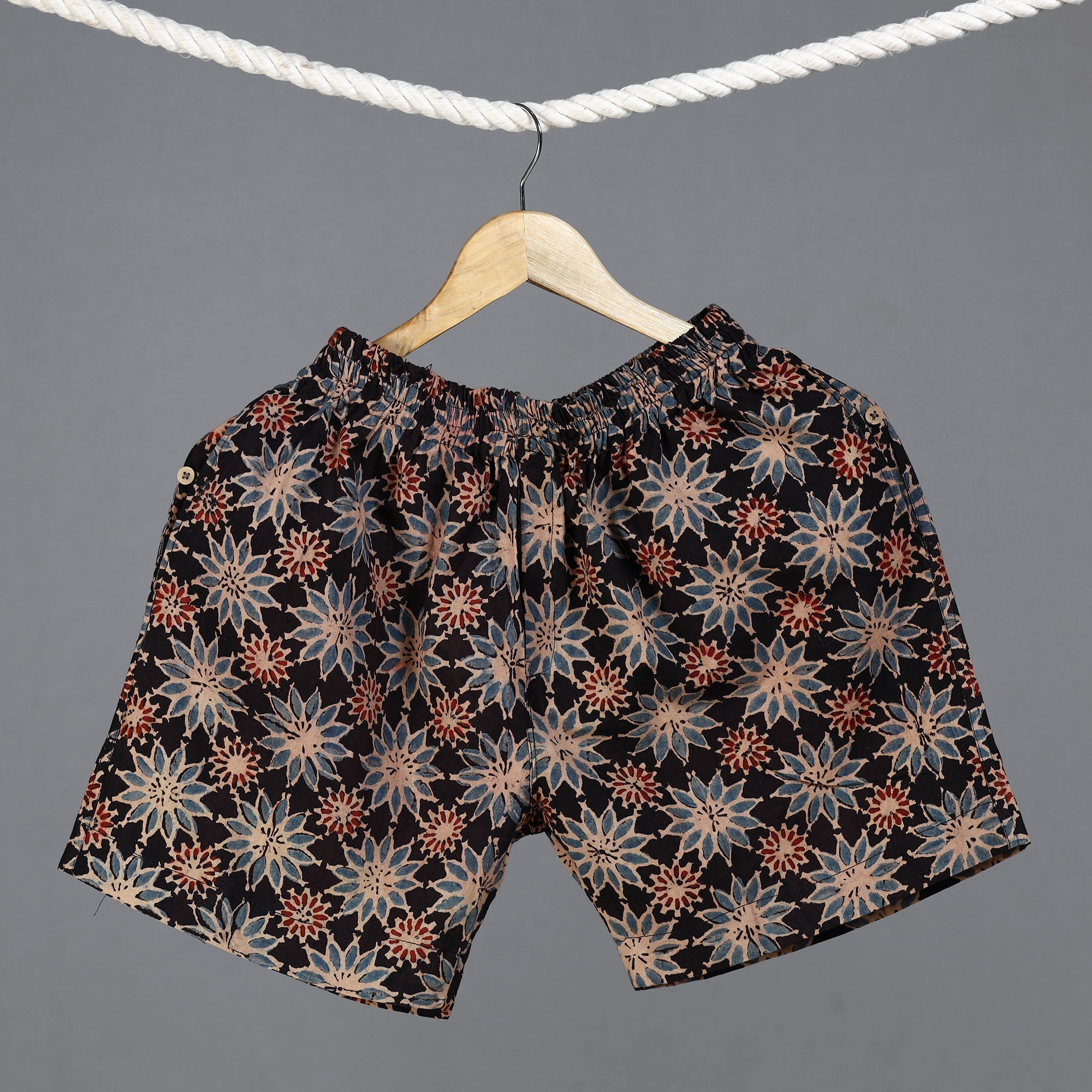 Unisex boxer shorts – ITOKRI CASUALS Ajrakh Block Printed Cotton Unisex Boxer/Shorts