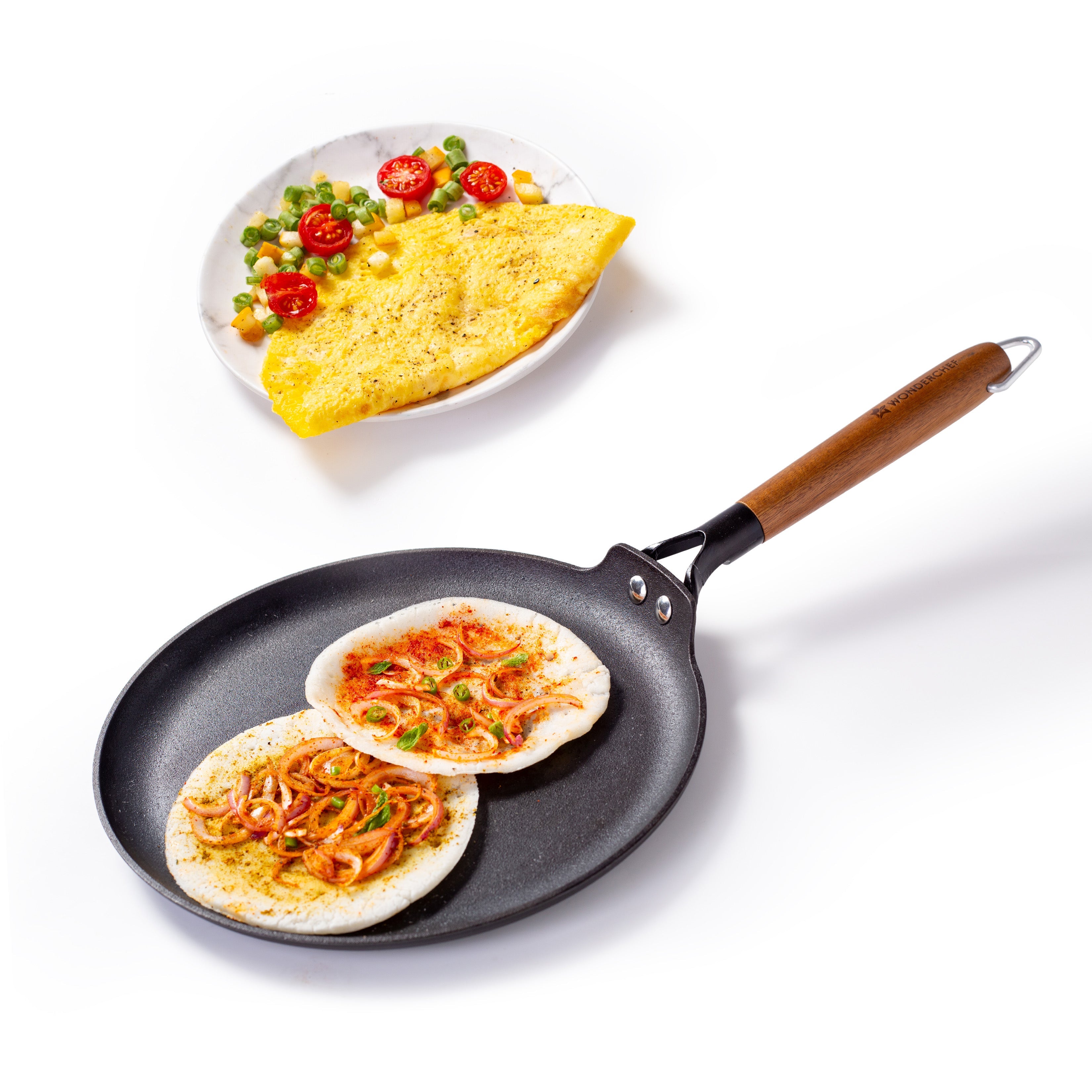 Wonderchef Pre-Seasoned Ferro Light 28cm Dosa Tawa | 4MM