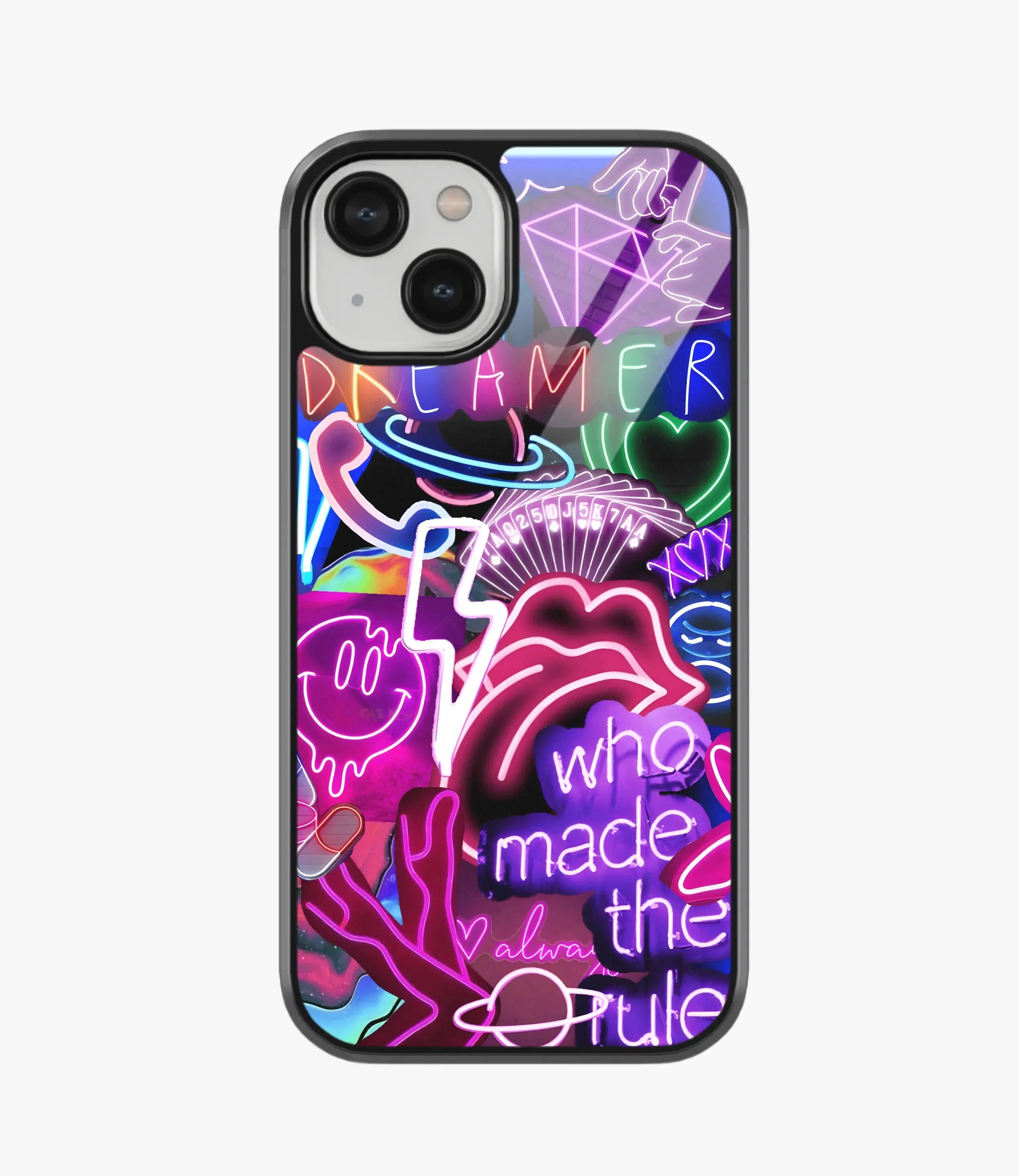 The Case Company Who Made The Rules Neon Glass Case