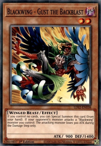 Yu-Gi-Oh! Blackwing - Gust the Backblast - LDS2-EN038 - Common - 1st Edition