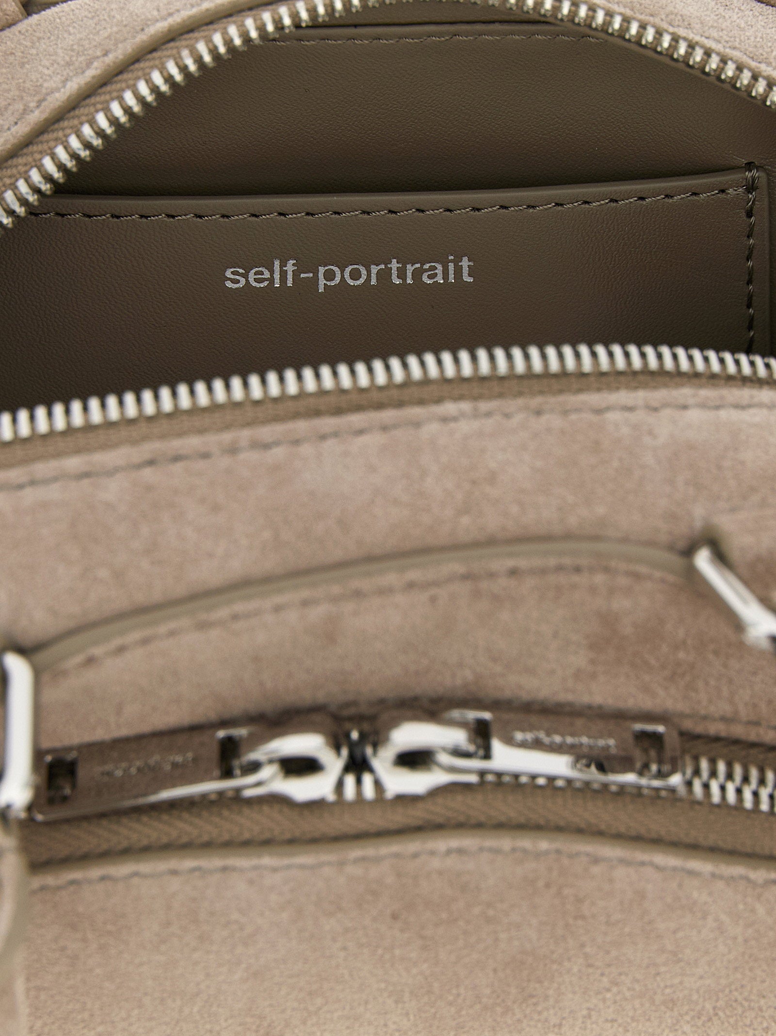 Self-Portrait Suede Mini With Charm Shoulder Bag - view 4