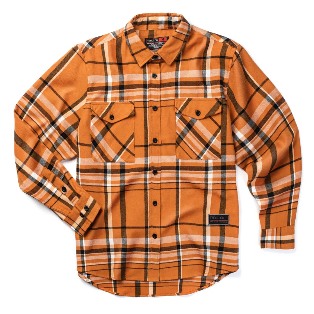 Radial Women's Brooks Flannel – Orange White Black