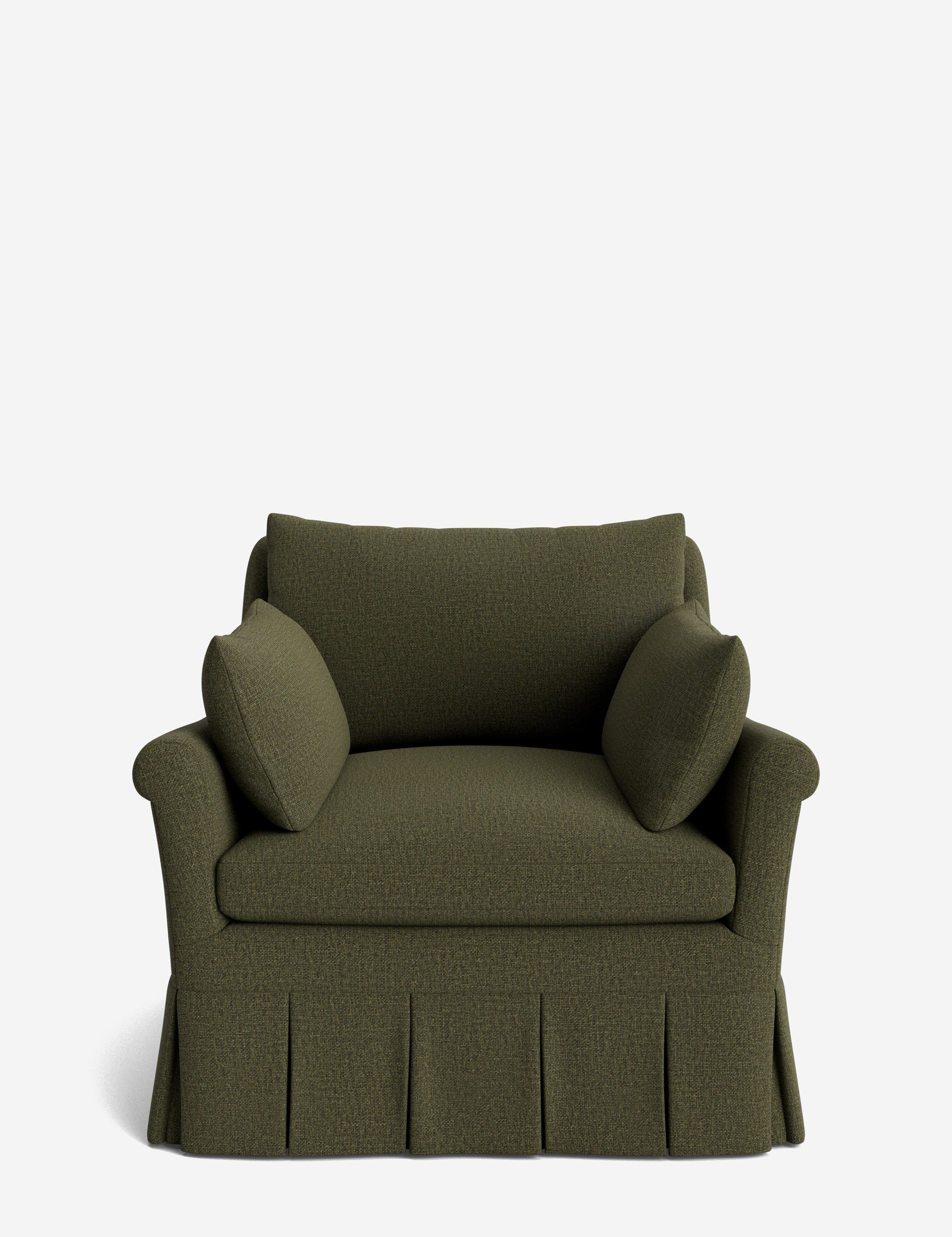 Lulu and Georgia Portola Rolled Arm Luxe Depth Pleated Chair - view 34