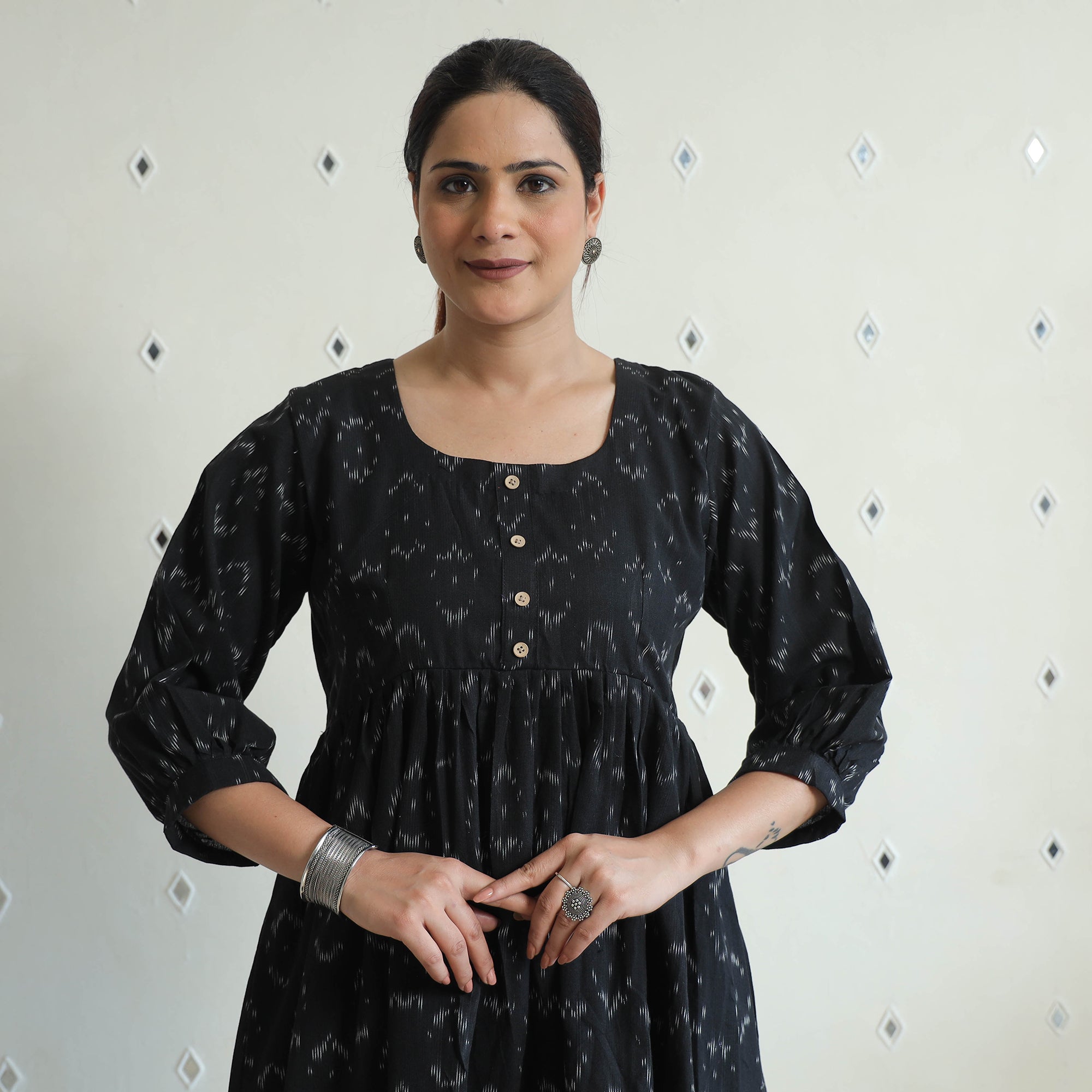 ITOKRI CASUALS Black - Pochampally Ikat Cotton Co-Ord Set 08 - view 4