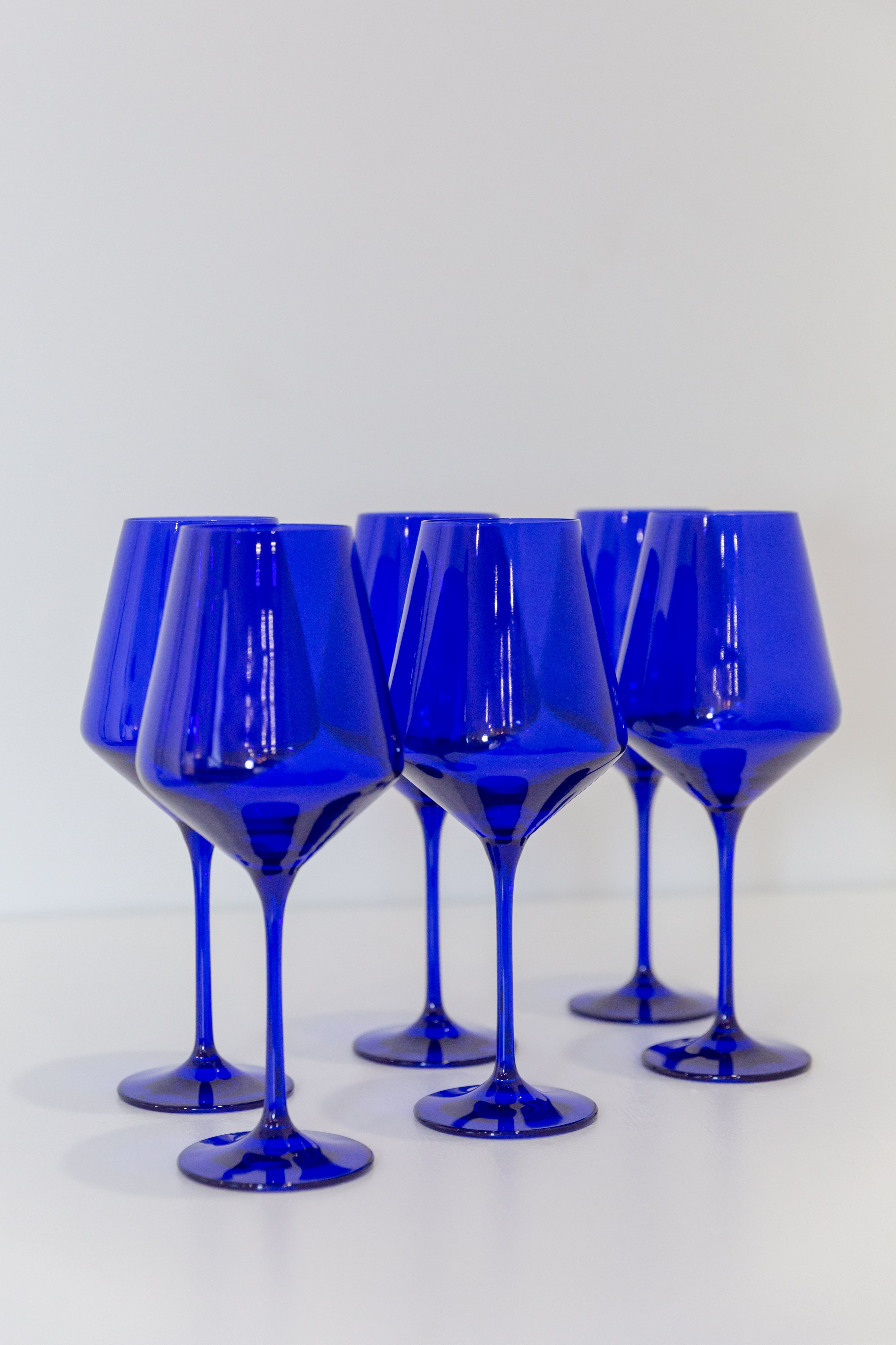 Estelle Colored Glass Estelle Colored Wine Stemware - Set of 6 {Royal Blue}