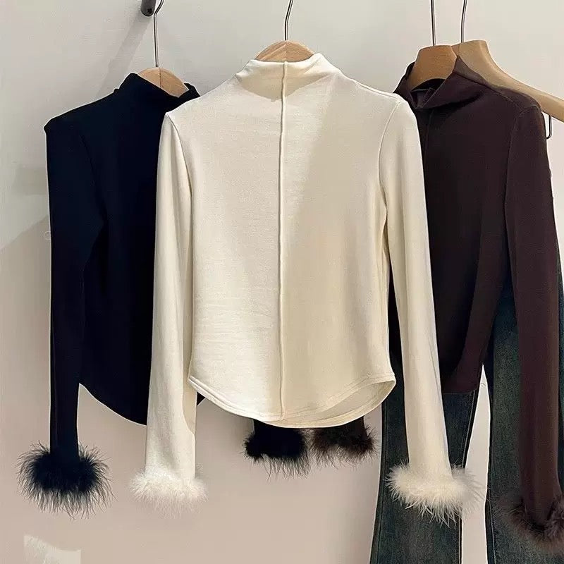 Alamode By Akanksha Penelope Statement Tops with Fur - view 3