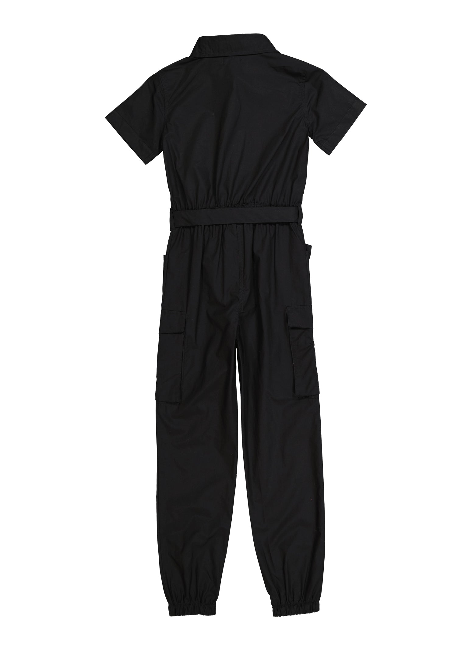 Rainbow Shops Girls Tie Waist Belted Strappy Cargo Jumpsuit - view 2