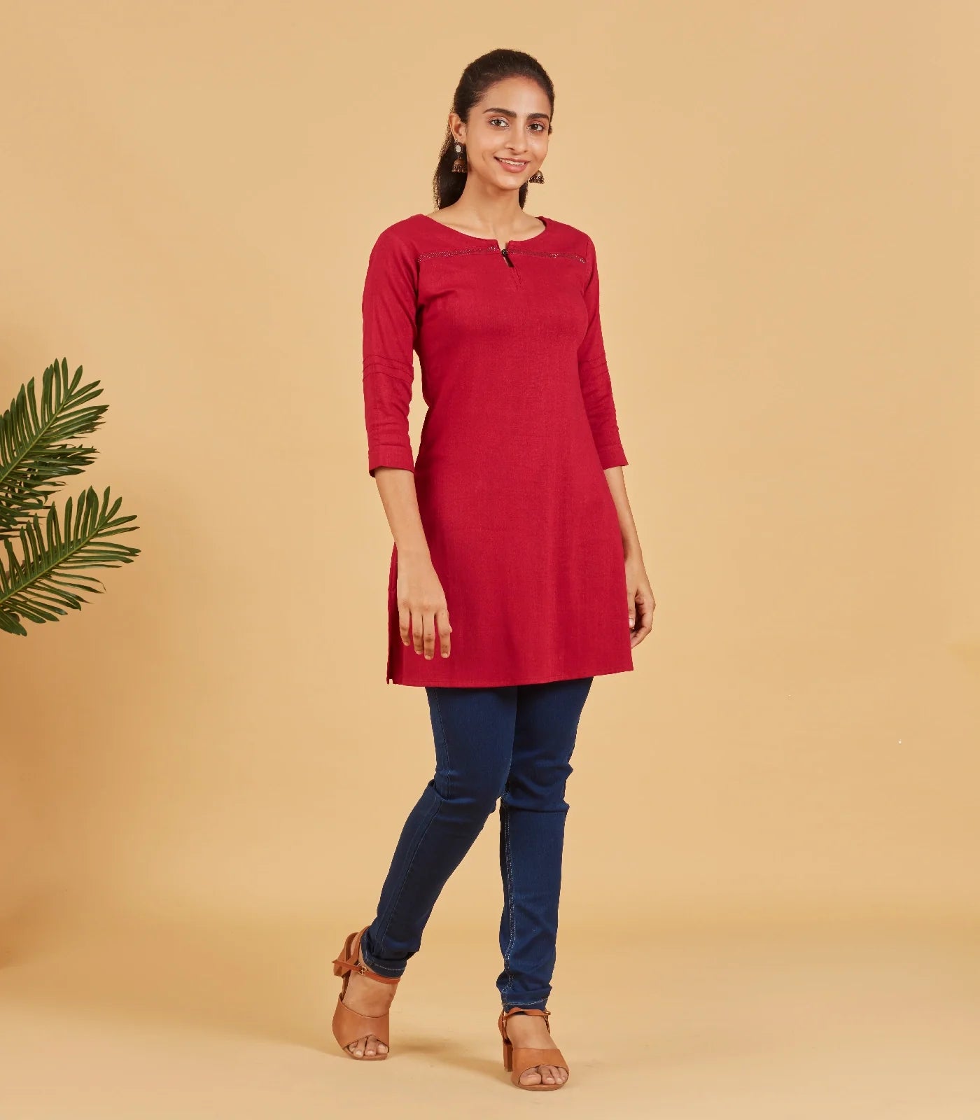 RmKV Magenta Solid Short Top