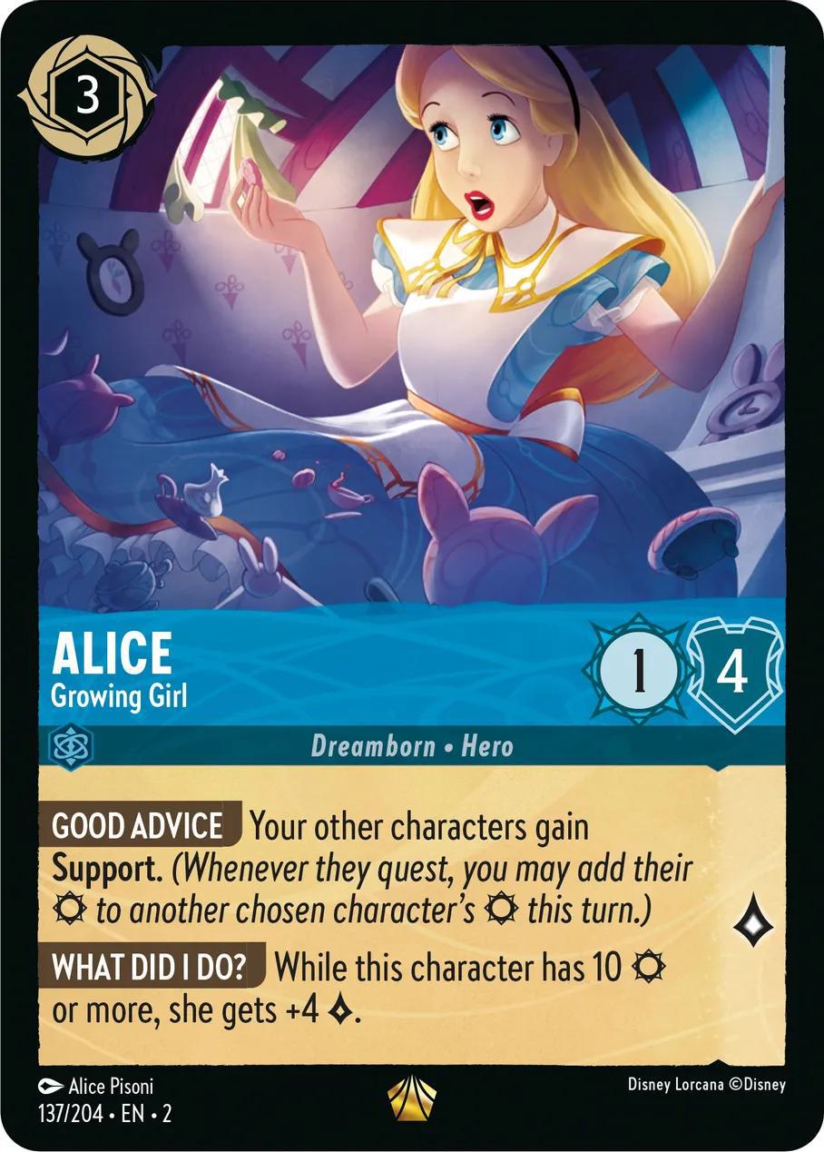 Lorcana Alice - Growing Girl - 137/204 [Rise Of The Floodborn] [Non-Foil]